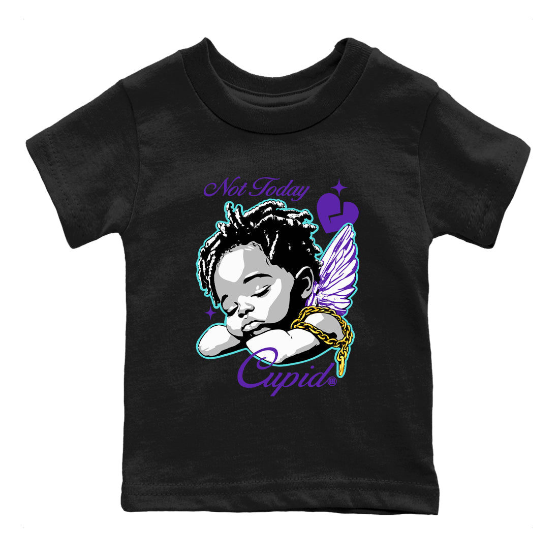 Not Today Cupid snkmatch Tees Kids - Air Jordan 5 Grape