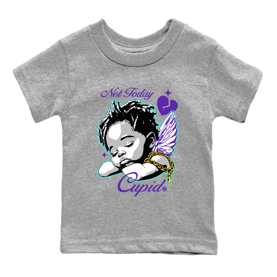 Not Today Cupid snkmatch Tees Kids - Air Jordan 5 Grape
