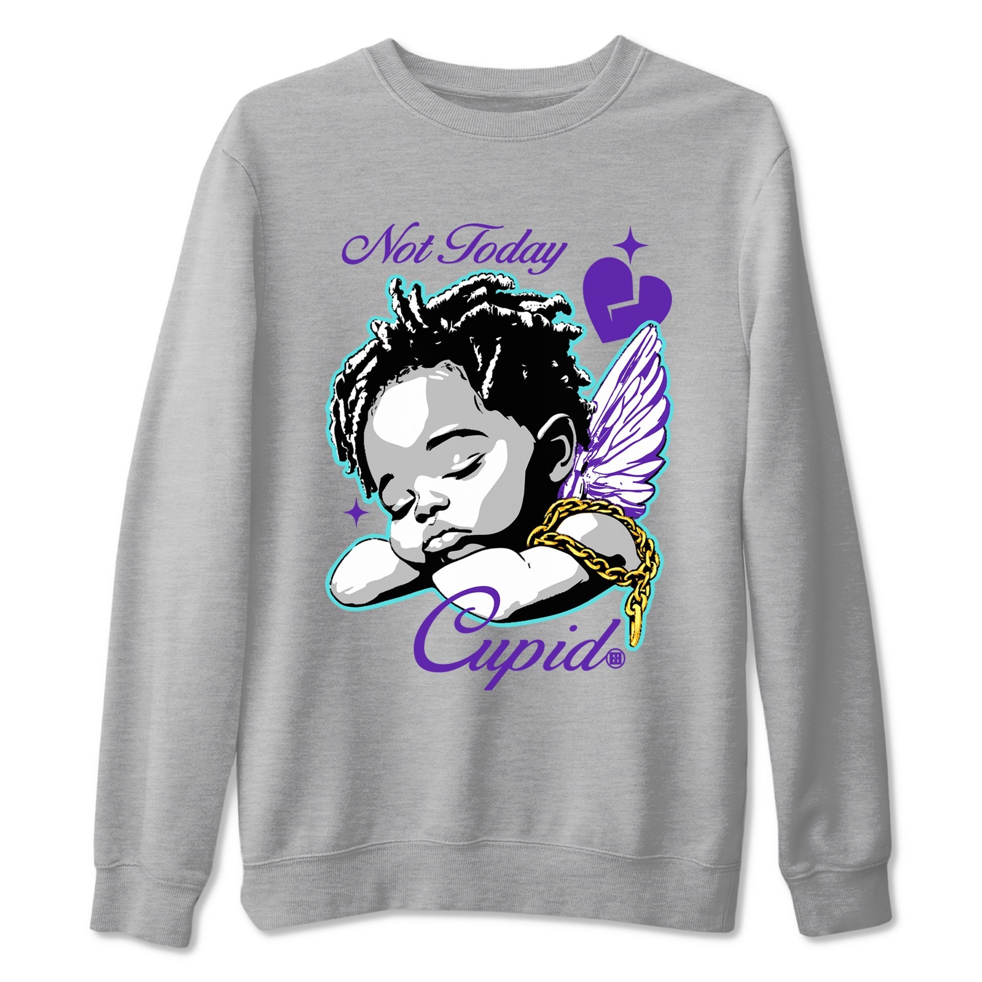 Not Today Cupid snkmatch Tees - Air Jordan 5 Grape