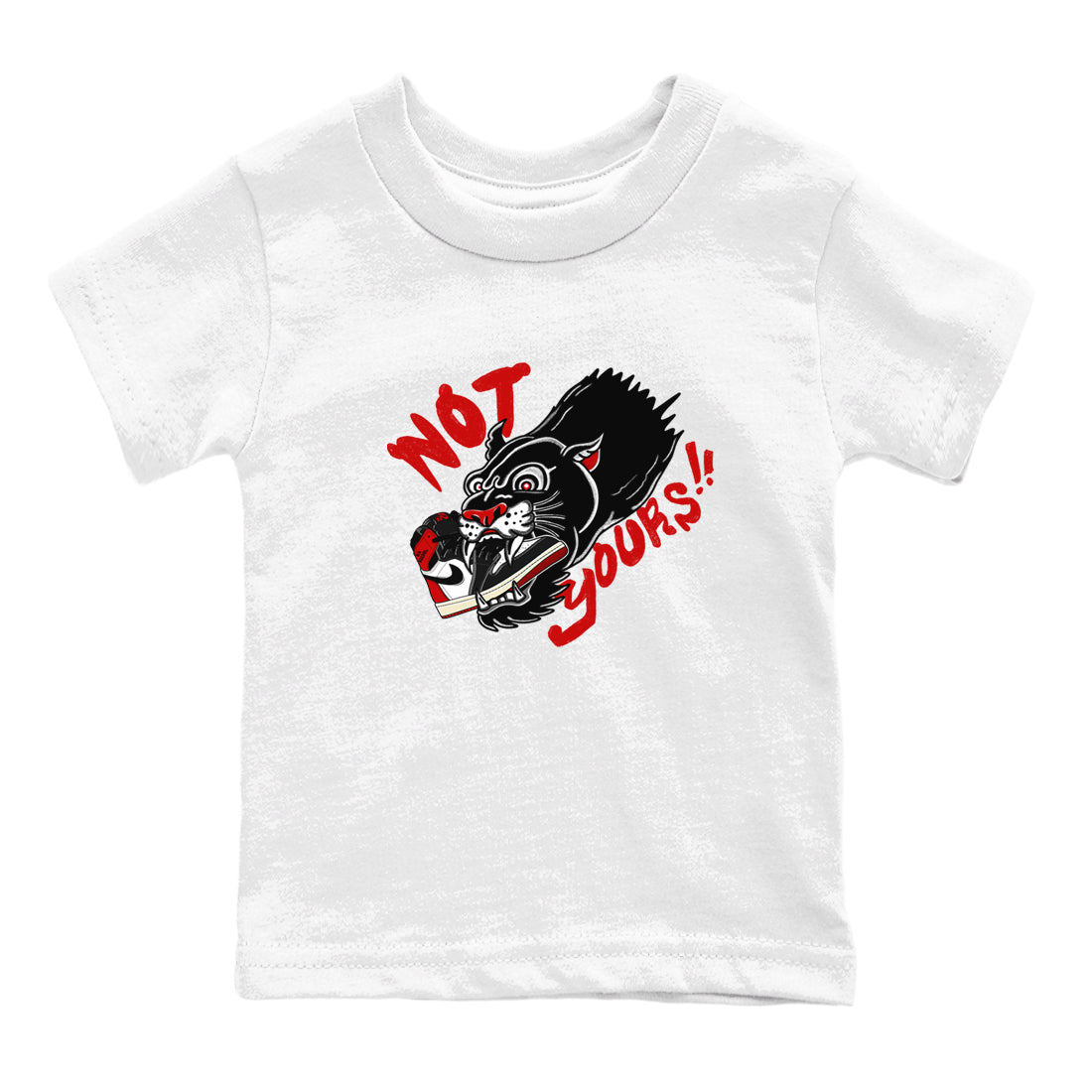 Not Yours snkmatch Tees Kids - Air Jordan 1 Black Toe Reimagined
