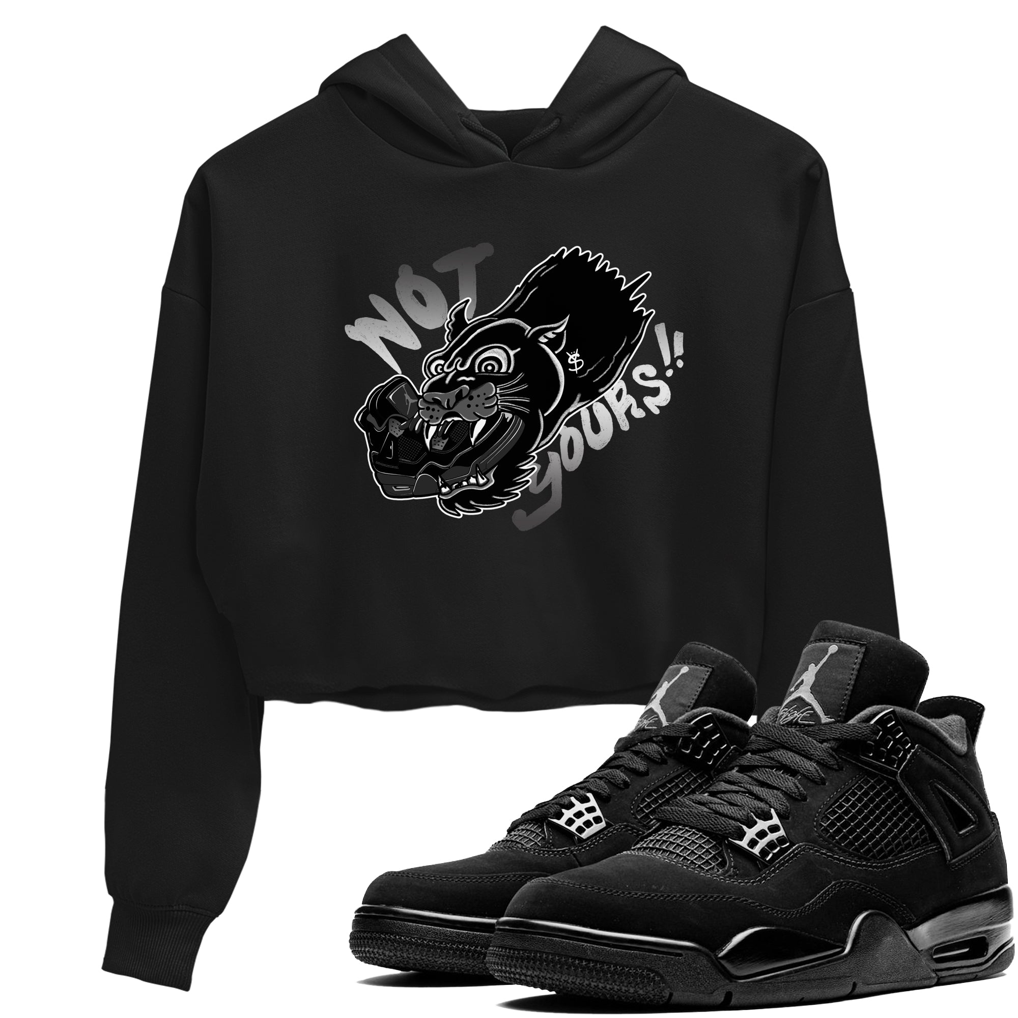 Not Yours snkmatch Women's Top - Air Jordan 4 Black Cat