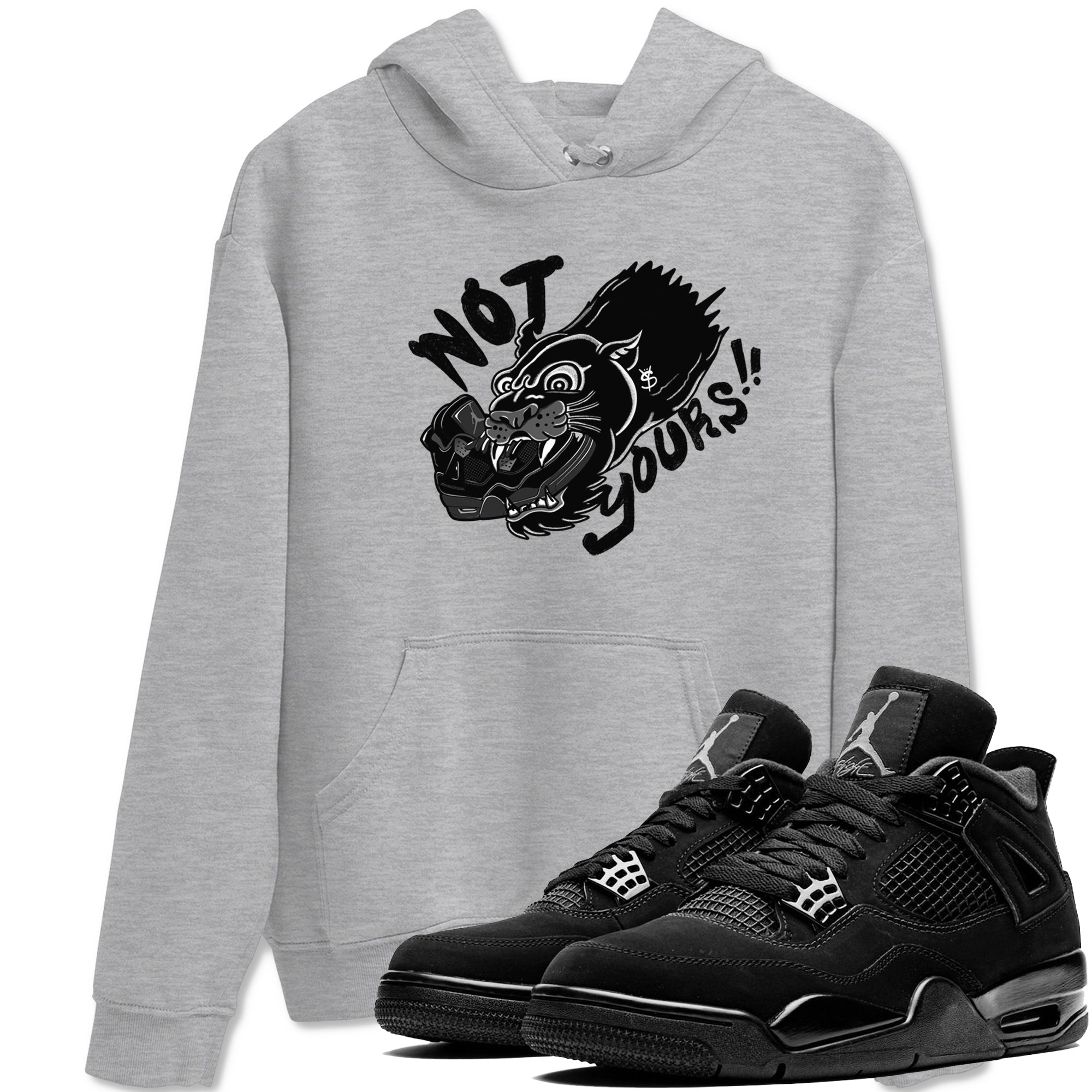 Not Yours snkmatch Tees - Air Jordan 4 Black Cat