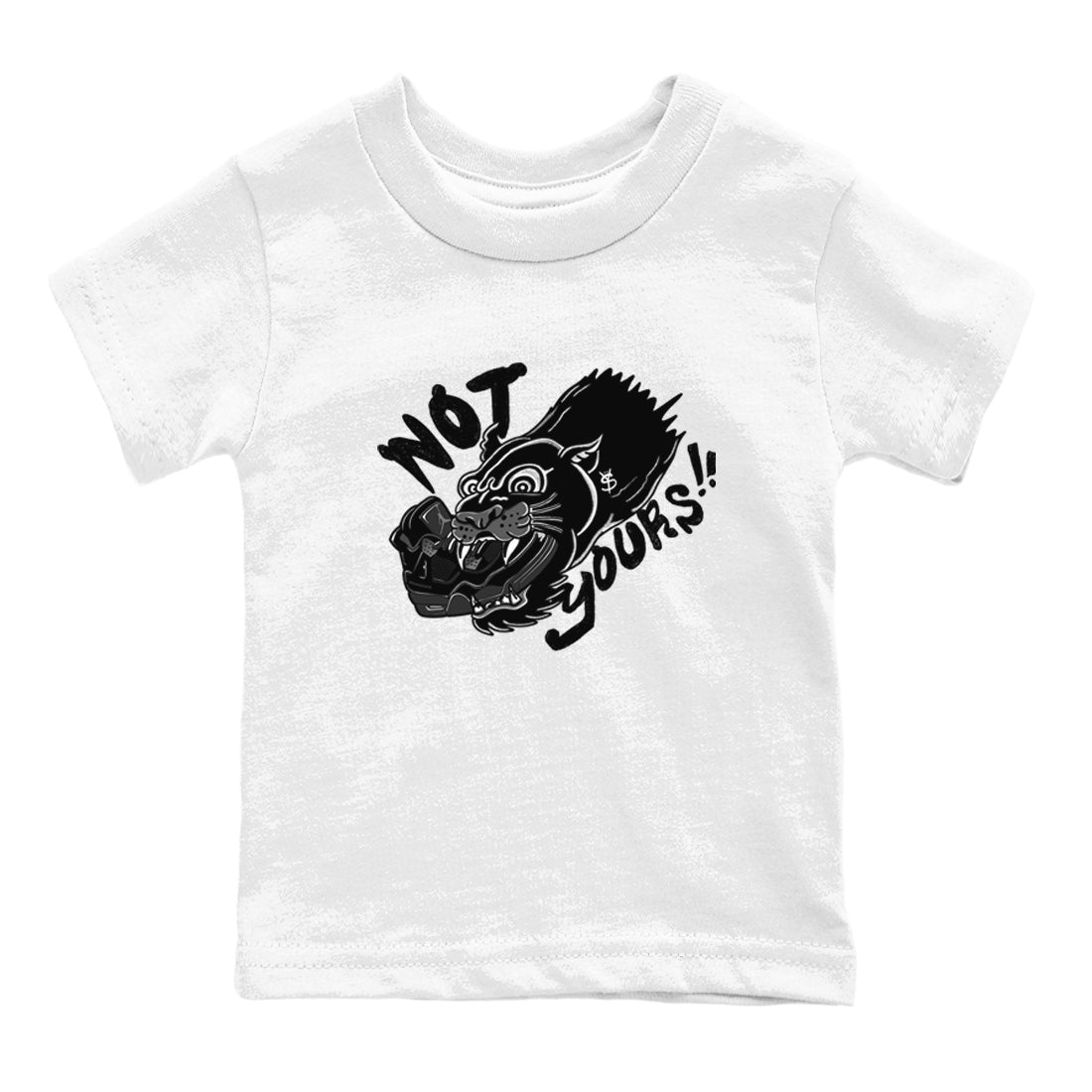 Not Yours snkmatch Tees Kids - Air Jordan 4 Black Cat