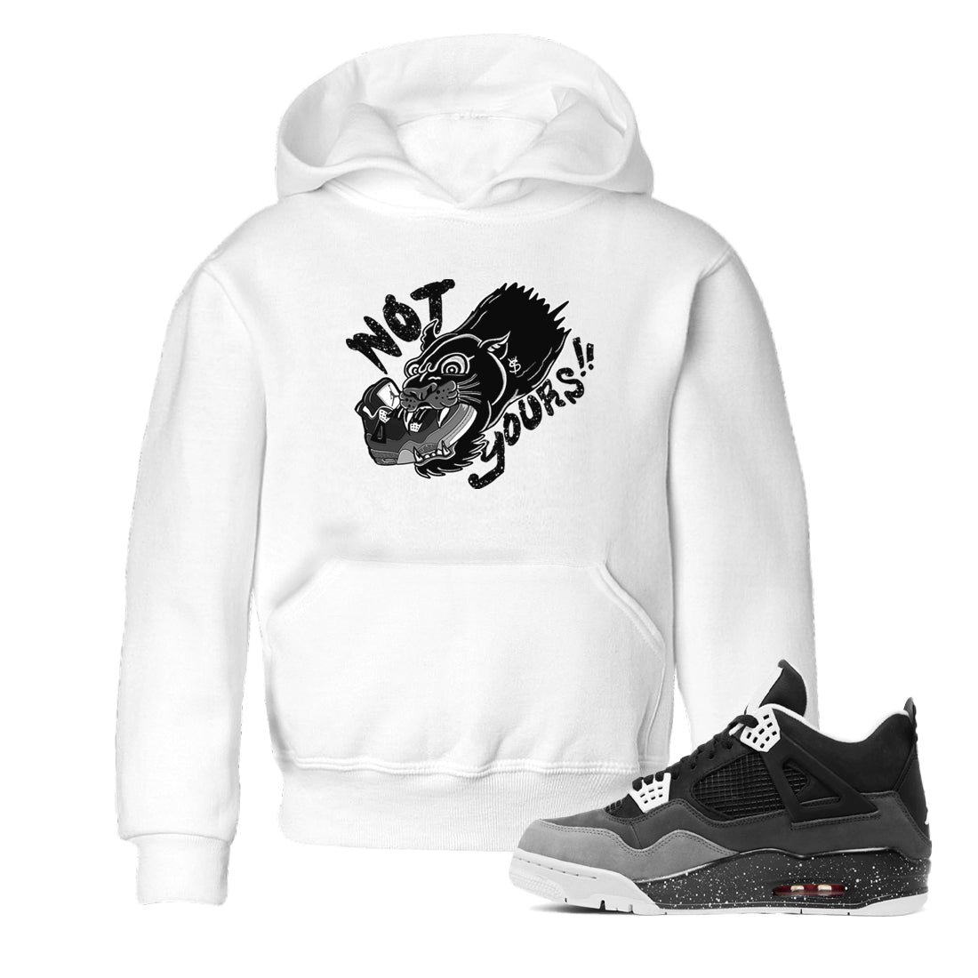 Not Yours snkmatch Tees Kids - Air Jordan 4 Fear