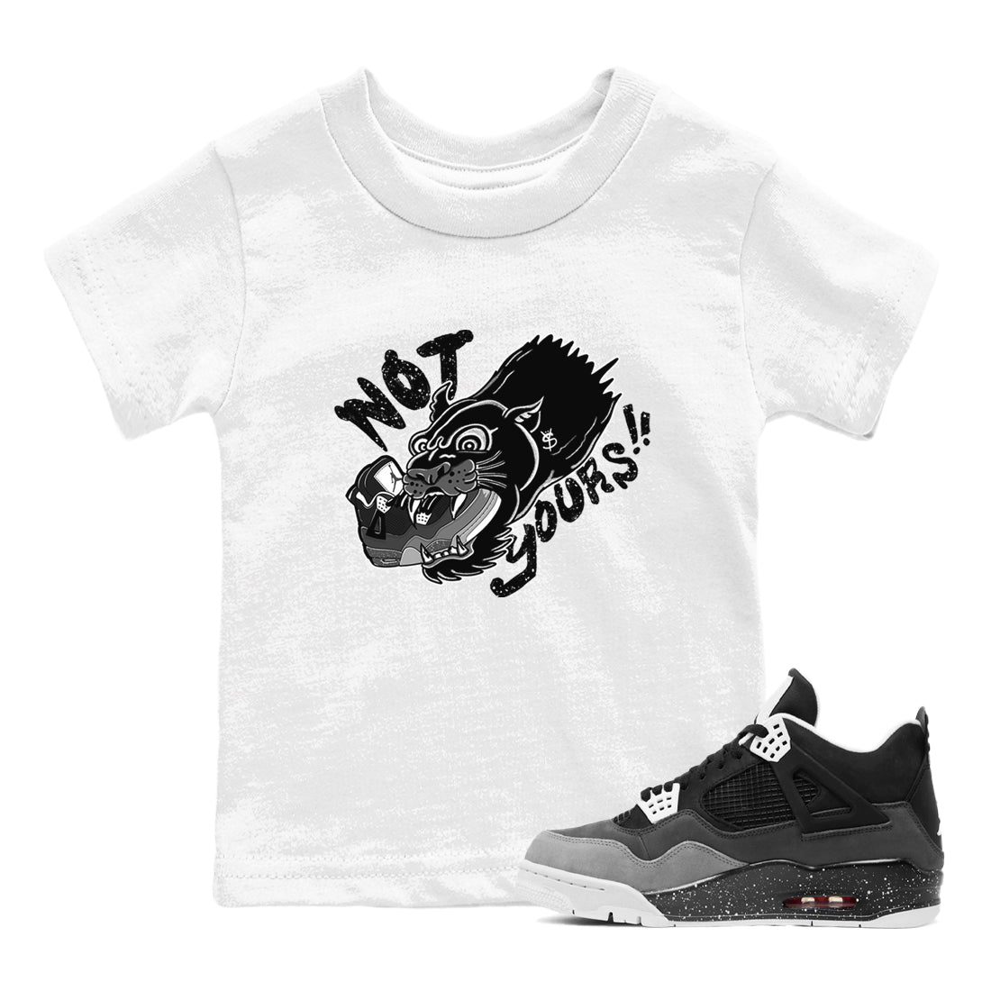 Not Yours snkmatch Tees Kids - Air Jordan 4 Fear
