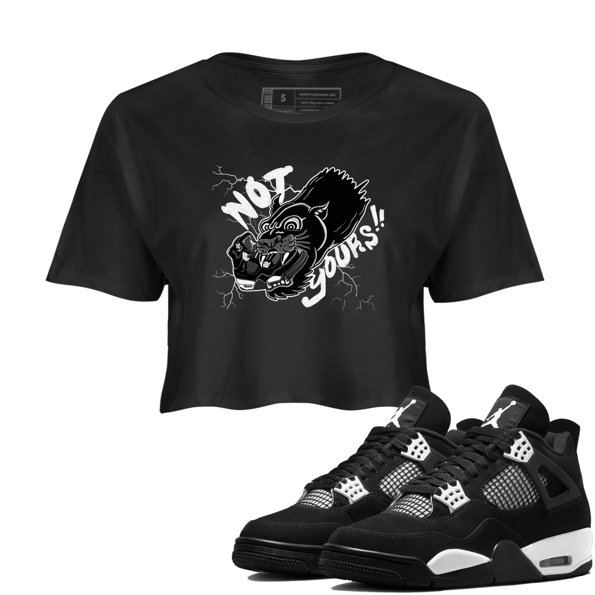 Not Yours snkmatch Women's Top - Air Jordan 4 White Thunder