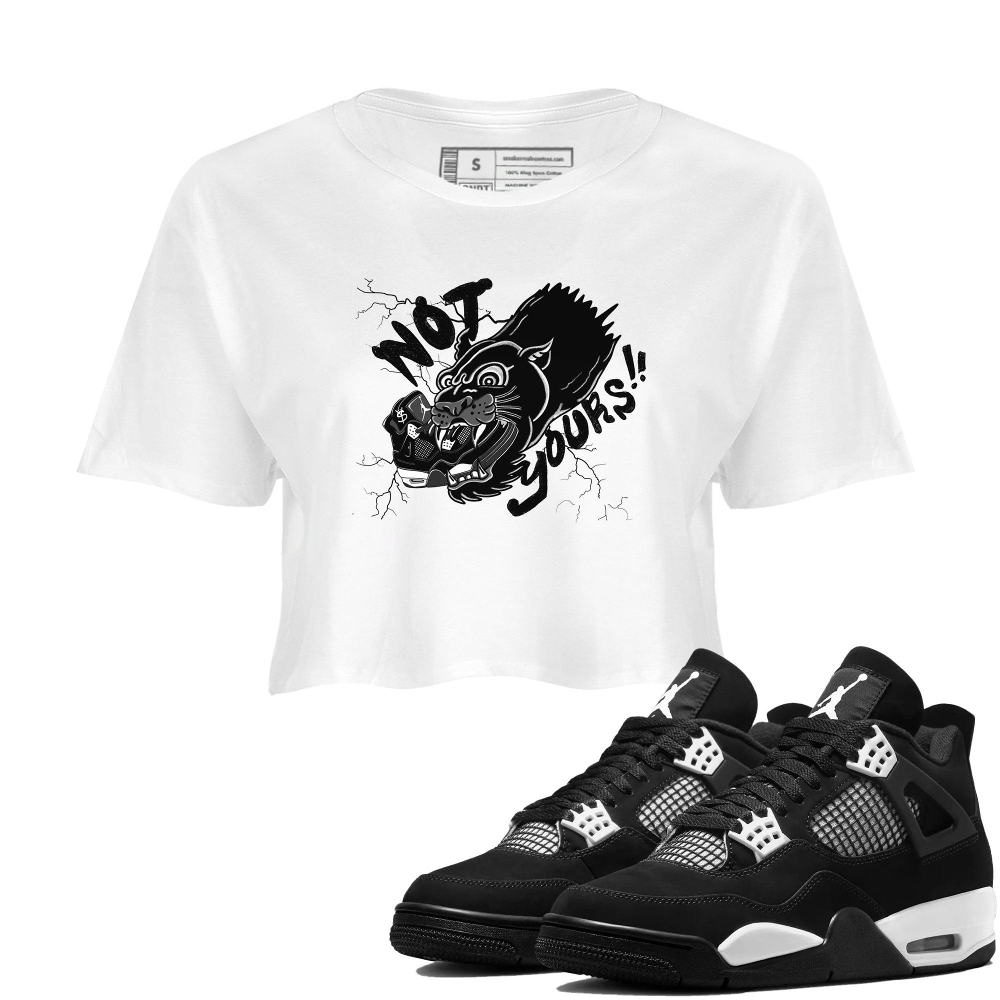 Not Yours snkmatch Women's Top - Air Jordan 4 White Thunder