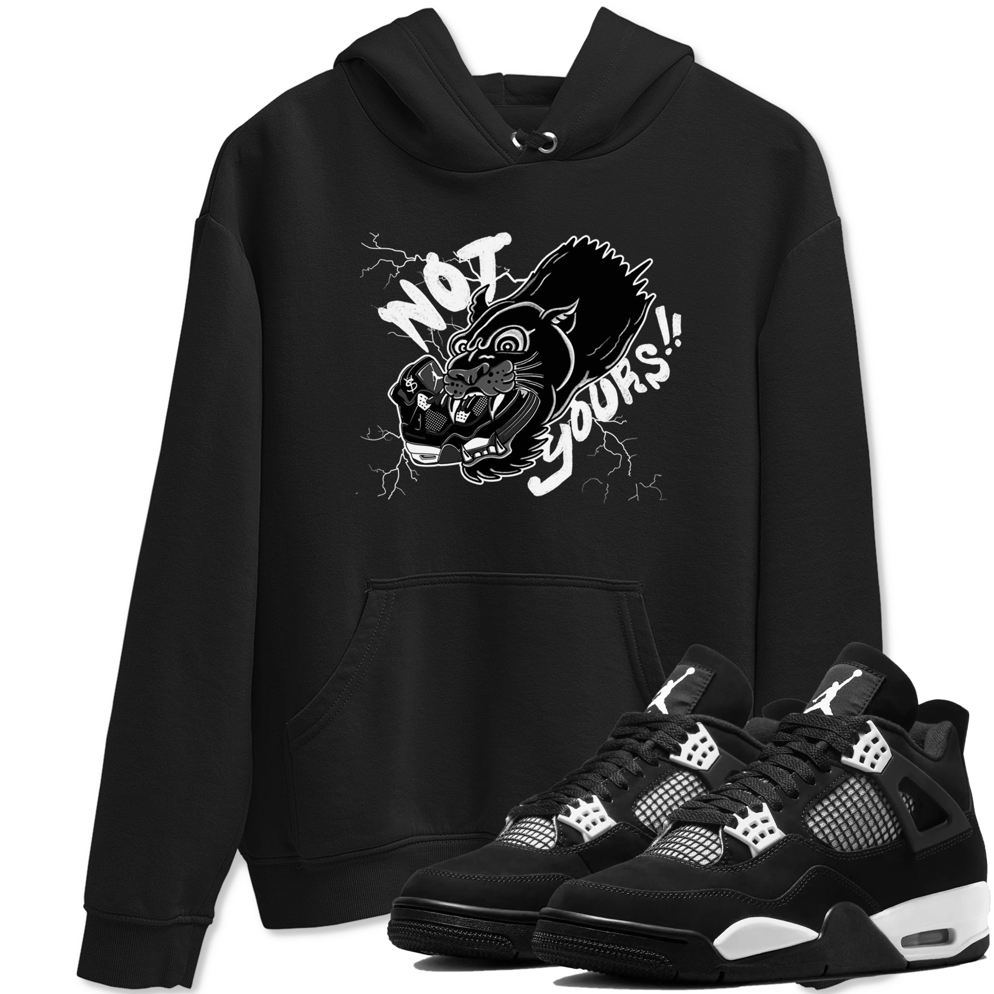 Not Yours snkmatch Tees - Air Jordan 4 White Thunder