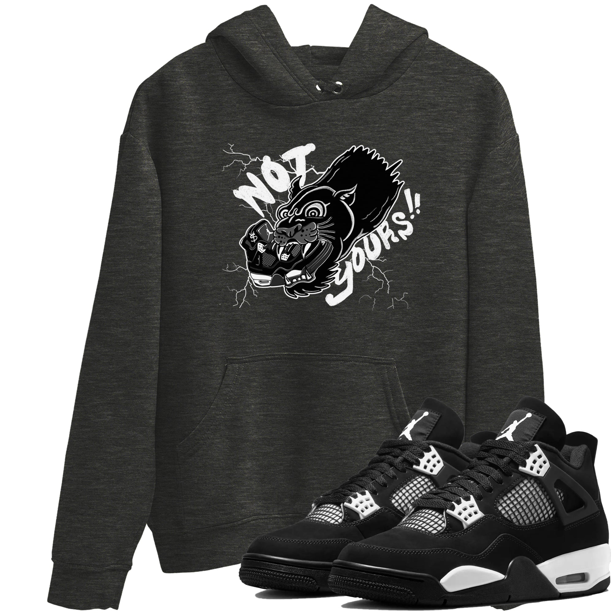 Not Yours snkmatch Tees - Air Jordan 4 White Thunder