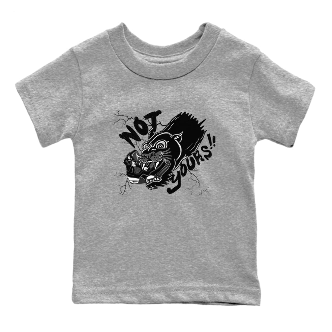 Not Yours snkmatch Tees Kids - Air Jordan 4 White Thunder