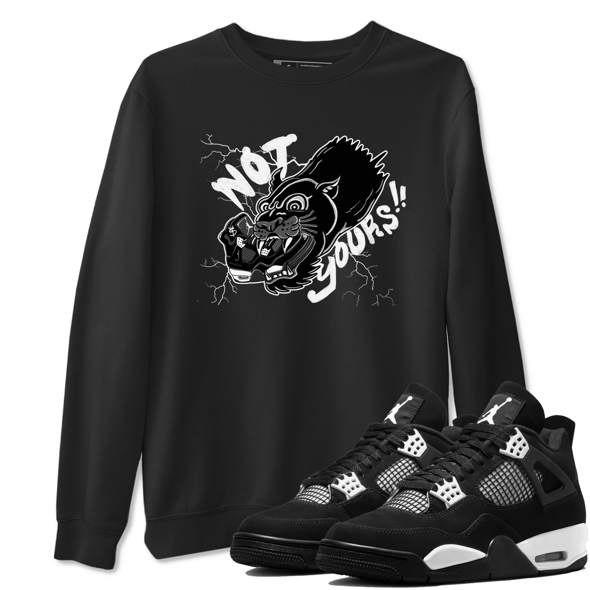 Not Yours snkmatch Tees - Air Jordan 4 White Thunder