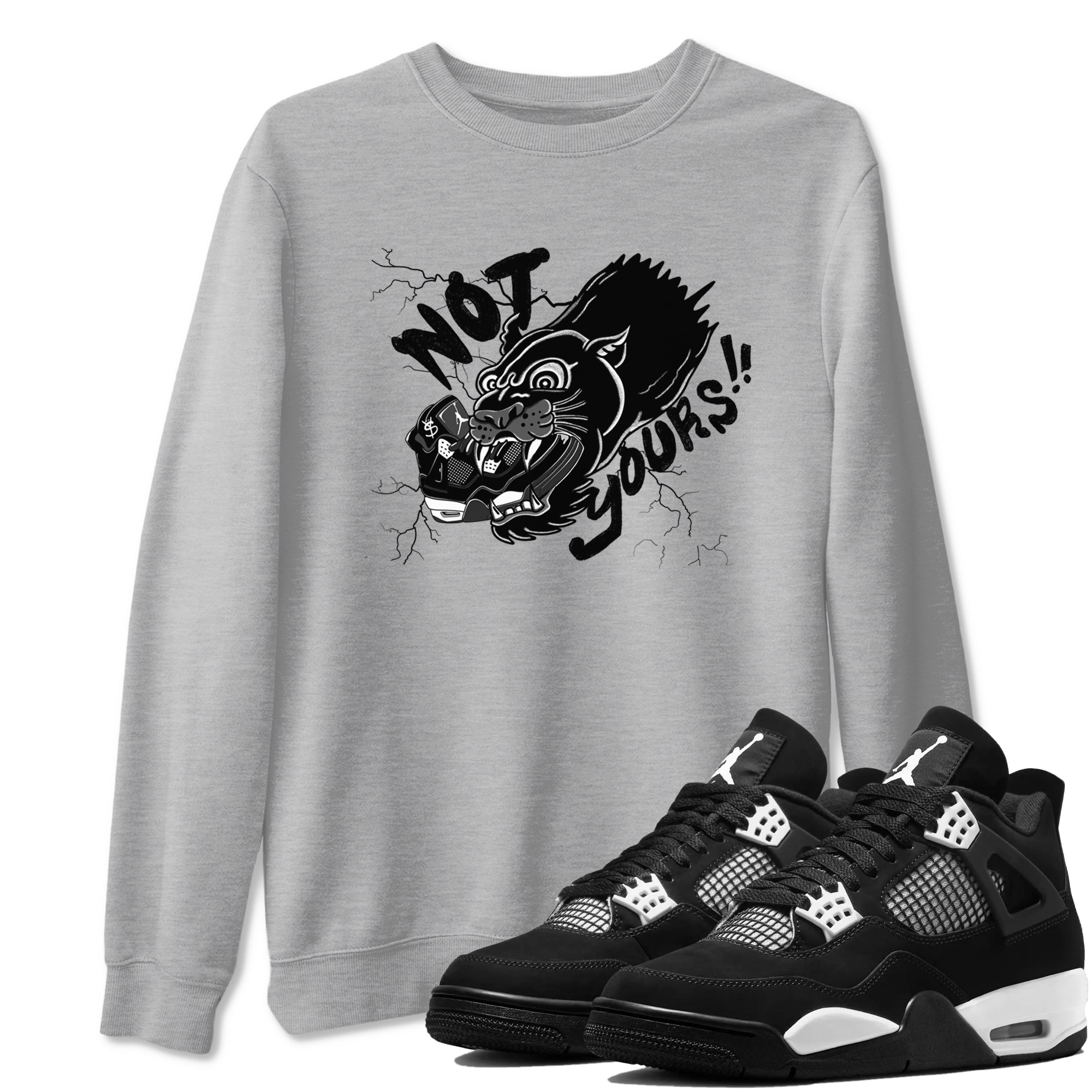 Not Yours snkmatch Tees - Air Jordan 4 White Thunder