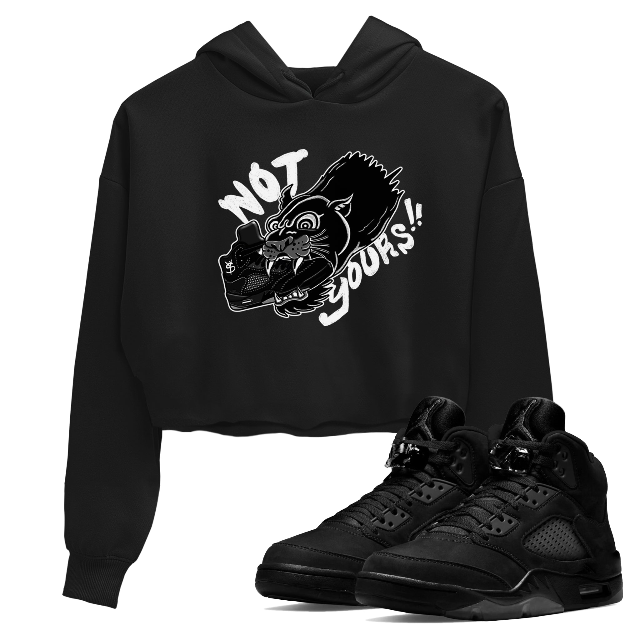 Not Yours snkmatch Women's Top - Air Jordan 5 Black Cat