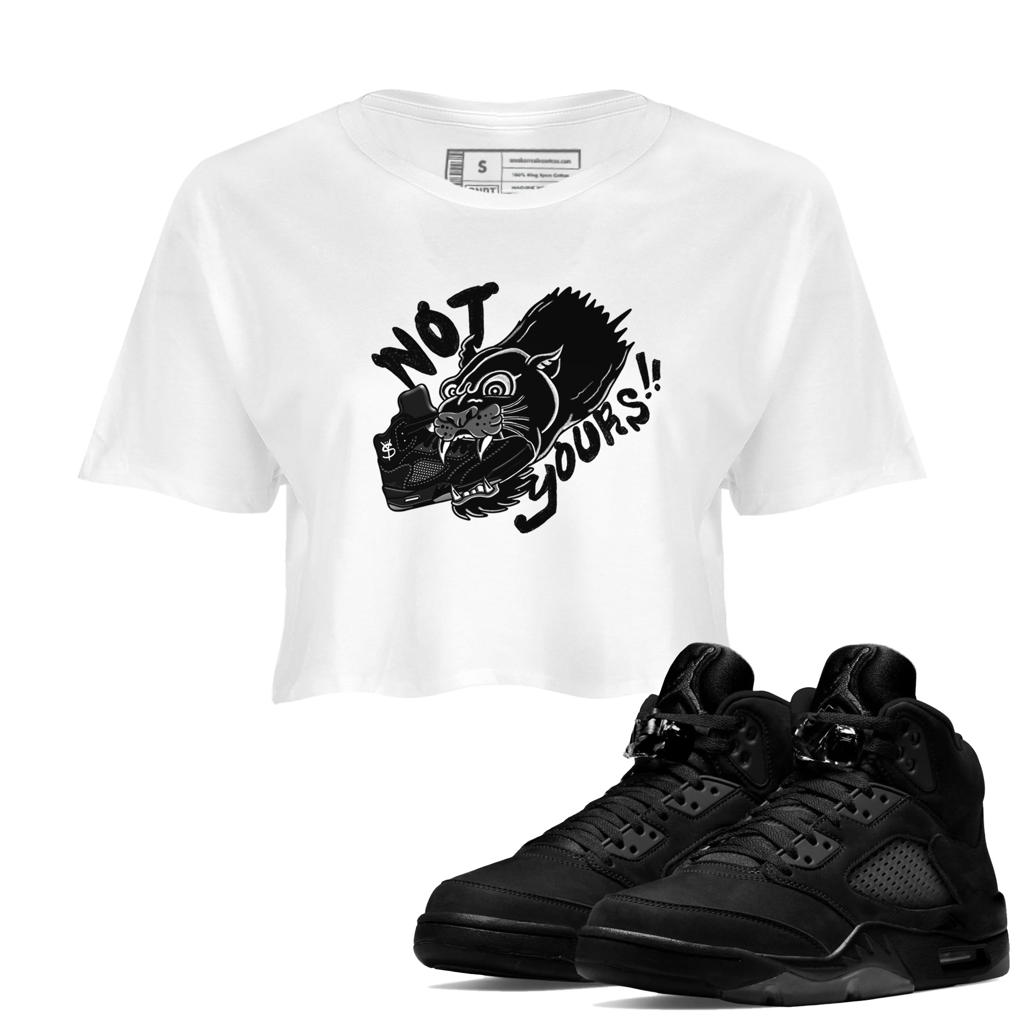Not Yours snkmatch Women's Top - Air Jordan 5 Black Cat