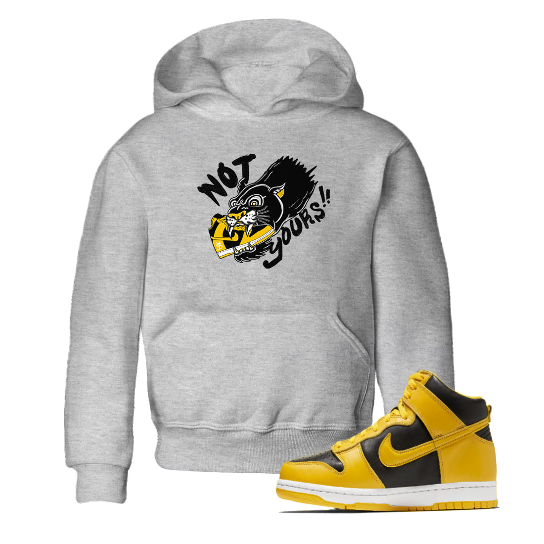 Not Yours snkmatch Tees Kids - Dunk High Pollen