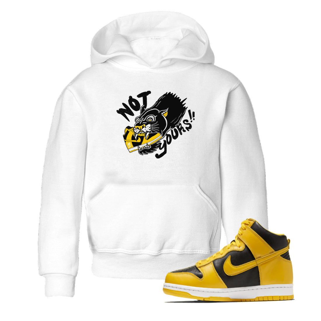 Not Yours snkmatch Tees Kids - Dunk High Pollen