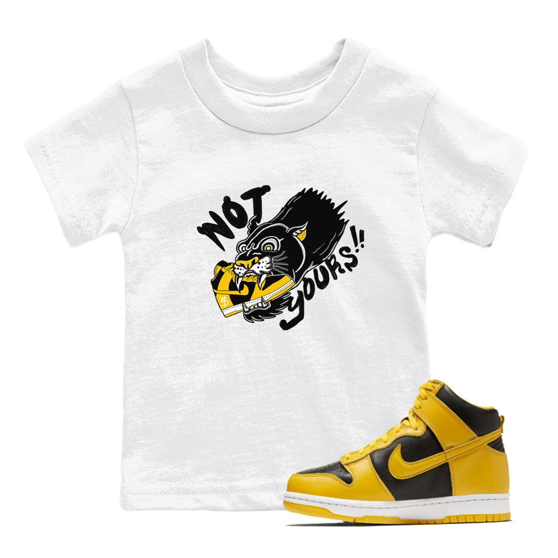 Not Yours snkmatch Tees Kids - Dunk High Pollen