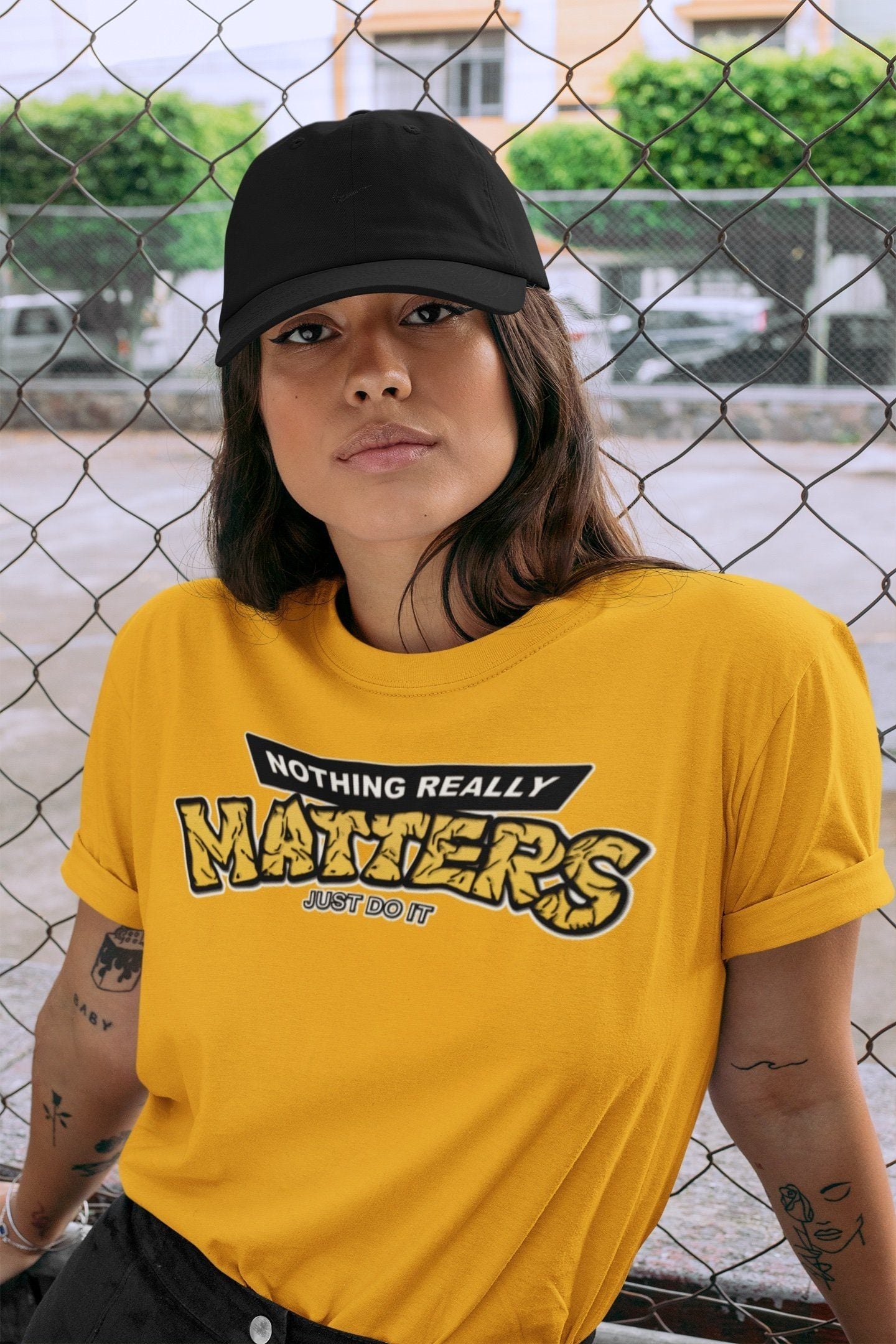 Nothing Matters Unisex Tops - Air Jordan 1 Pollen