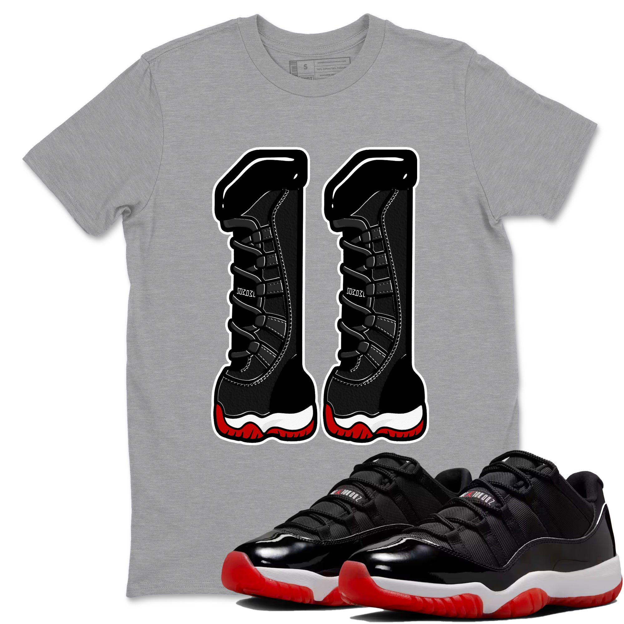 Number 11 snkmatch Tees - Air Jordan 11 Bred