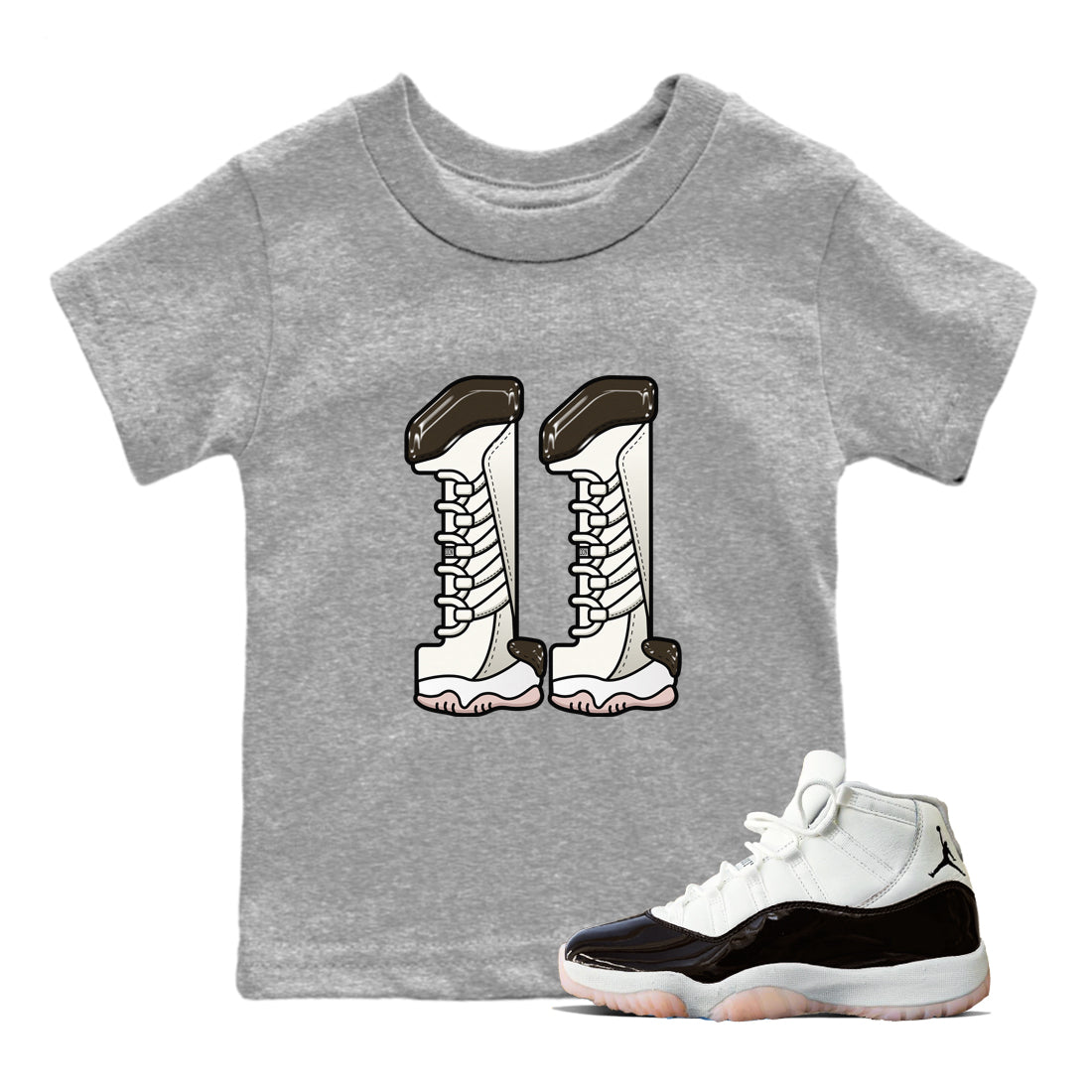 Number 11 snkmatch Tee Kids - Air Jordan 11 Neapolitan
