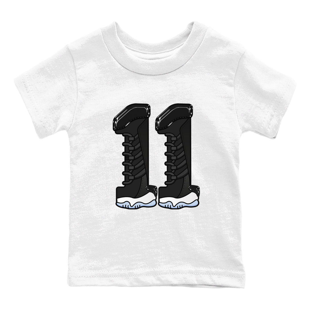 Number 11 snkmatch Tee Kids - Air Jordan 11 Black and Varsity Royal