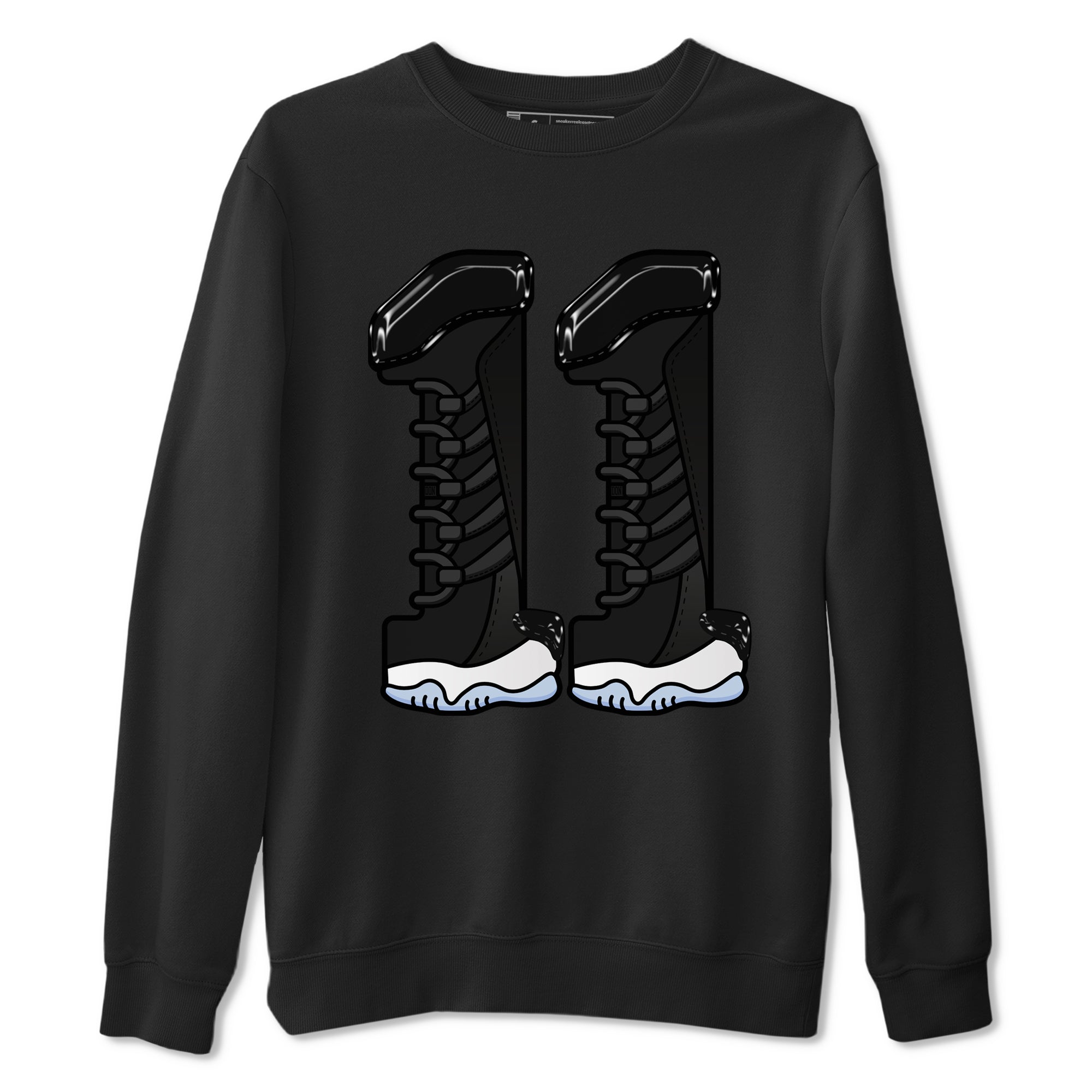Number 11 snkmatch Tee - Air Jordan 11 Black and Varsity Royal