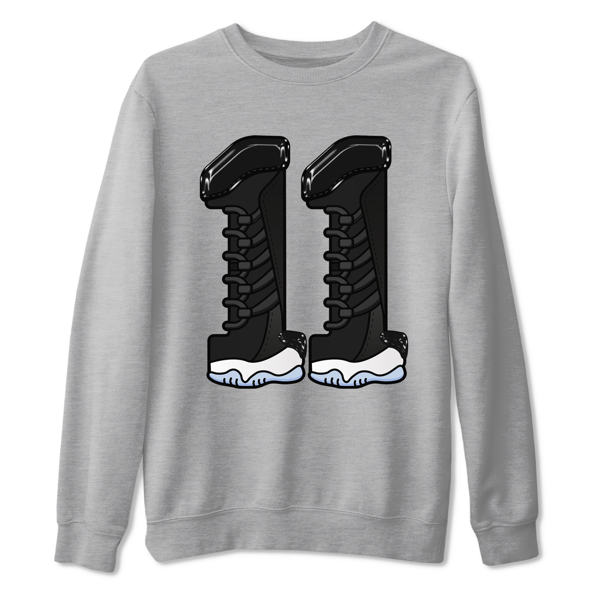Number 11 snkmatch Tee - Air Jordan 11 Black and Varsity Royal