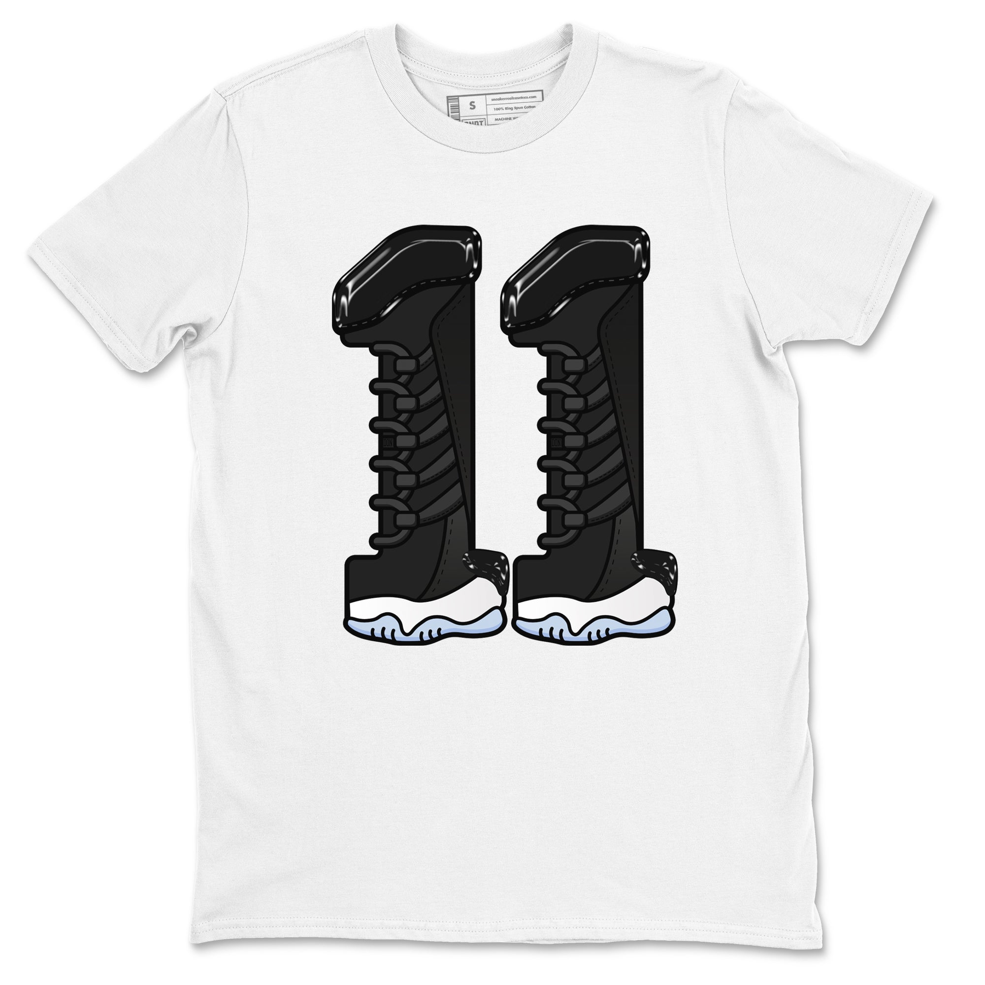 Number 11 snkmatch Tee - Air Jordan 11 Black and Varsity Royal