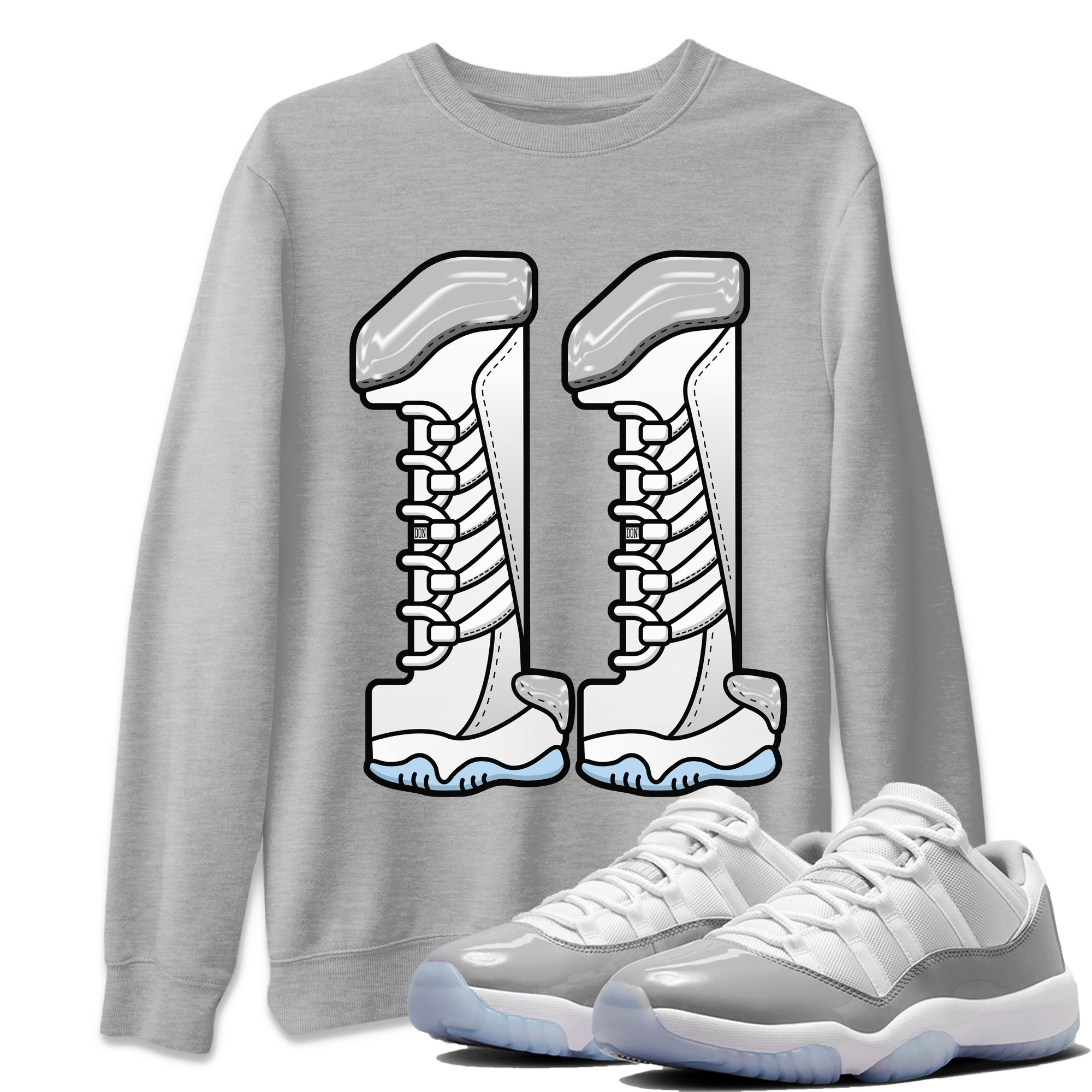 Number 11 Unisex Tops - Air Jordan 11 White Cement