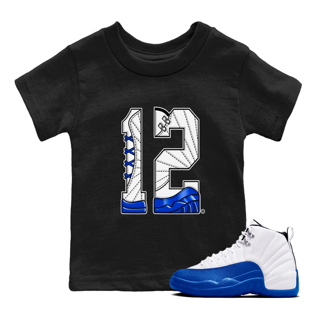 Number 12 snkmatch Tees Kids - Air Jordan 12 Blueberry