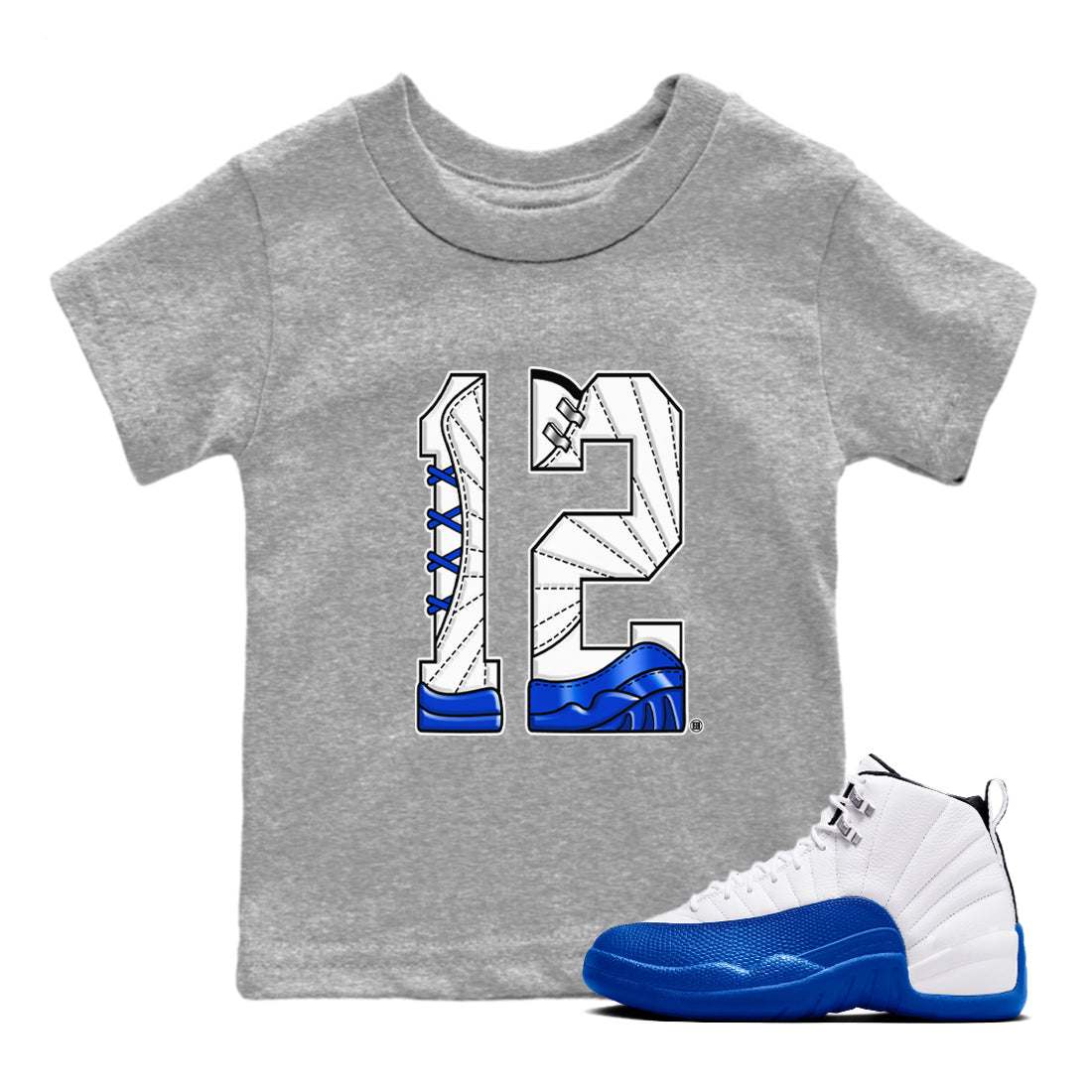 Number 12 snkmatch Tees Kids - Air Jordan 12 Blueberry