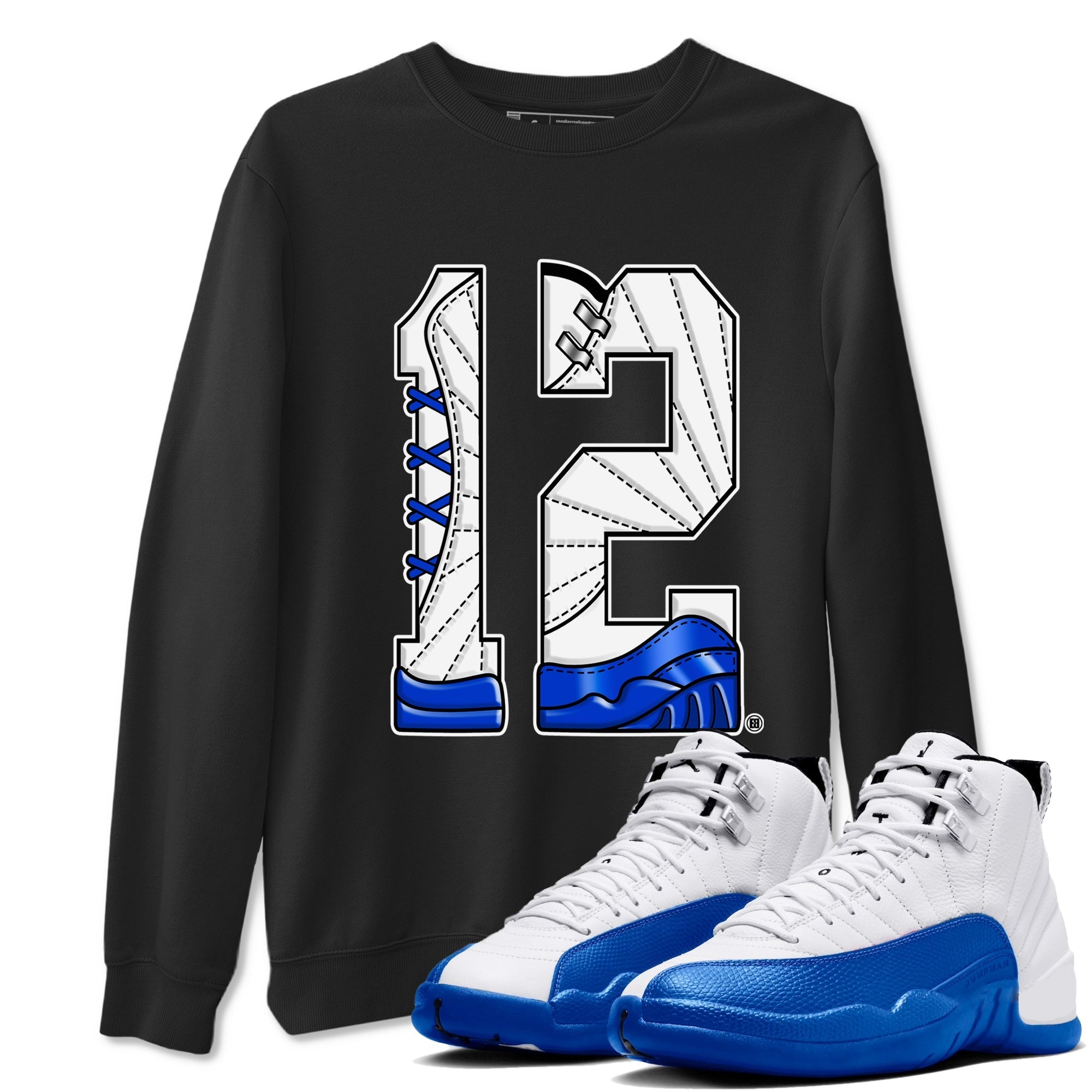 Number 12 snkmatch Tees - Air Jordan 12 Blueberry