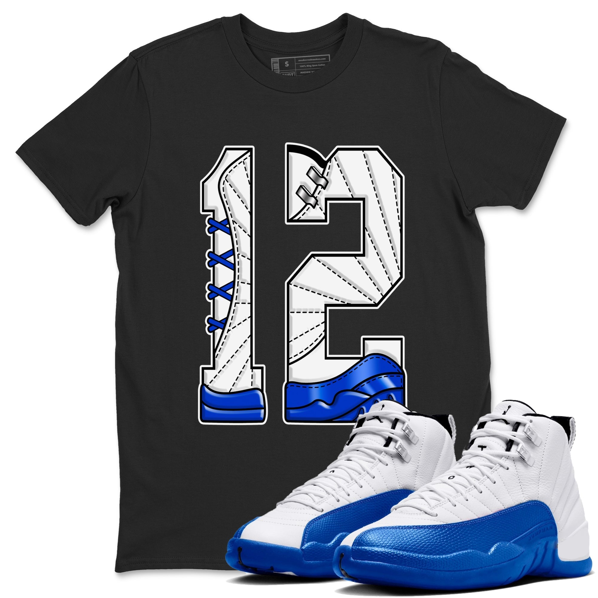 Number 12 snkmatch Tees - Air Jordan 12 Blueberry
