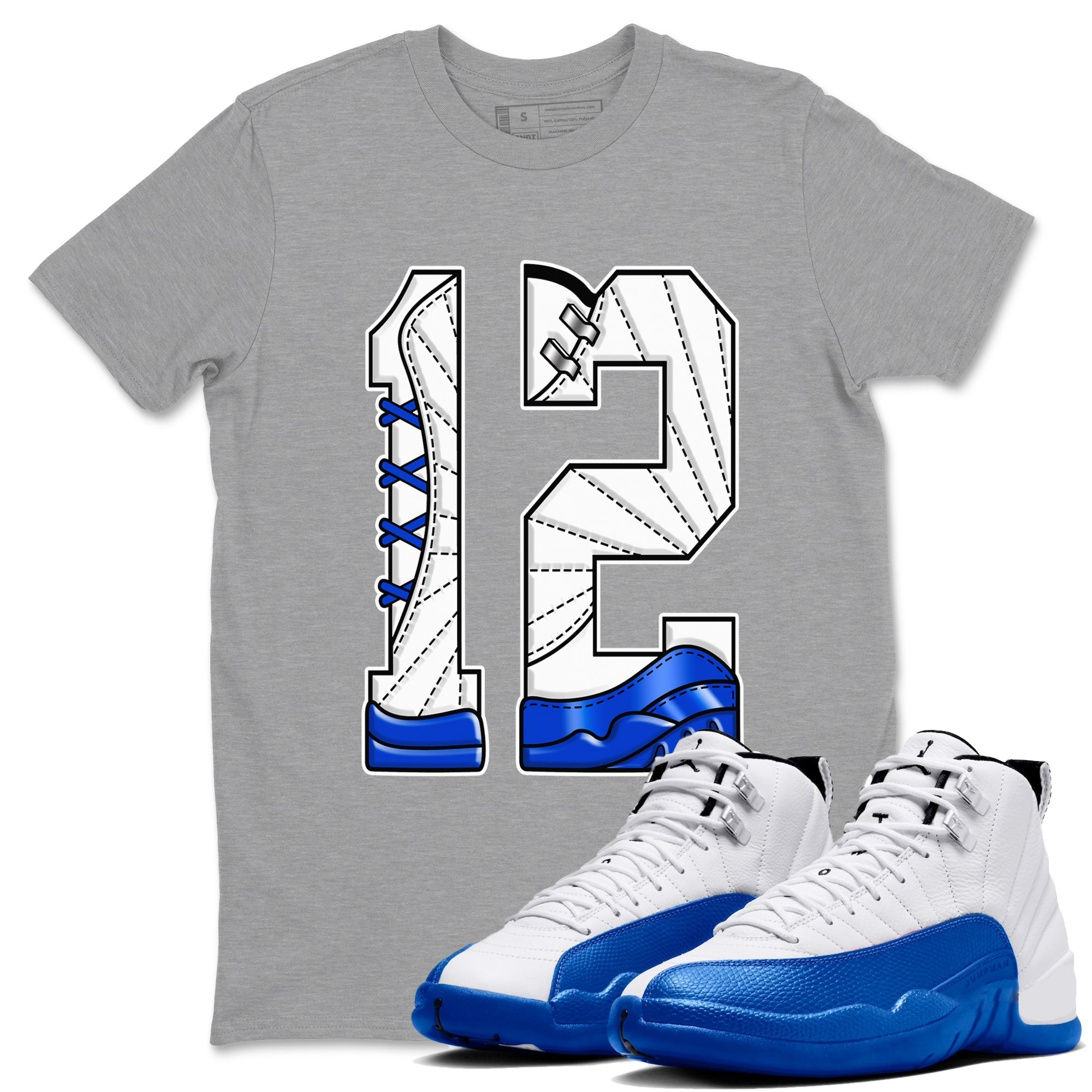 Number 12 snkmatch Tees - Air Jordan 12 Blueberry