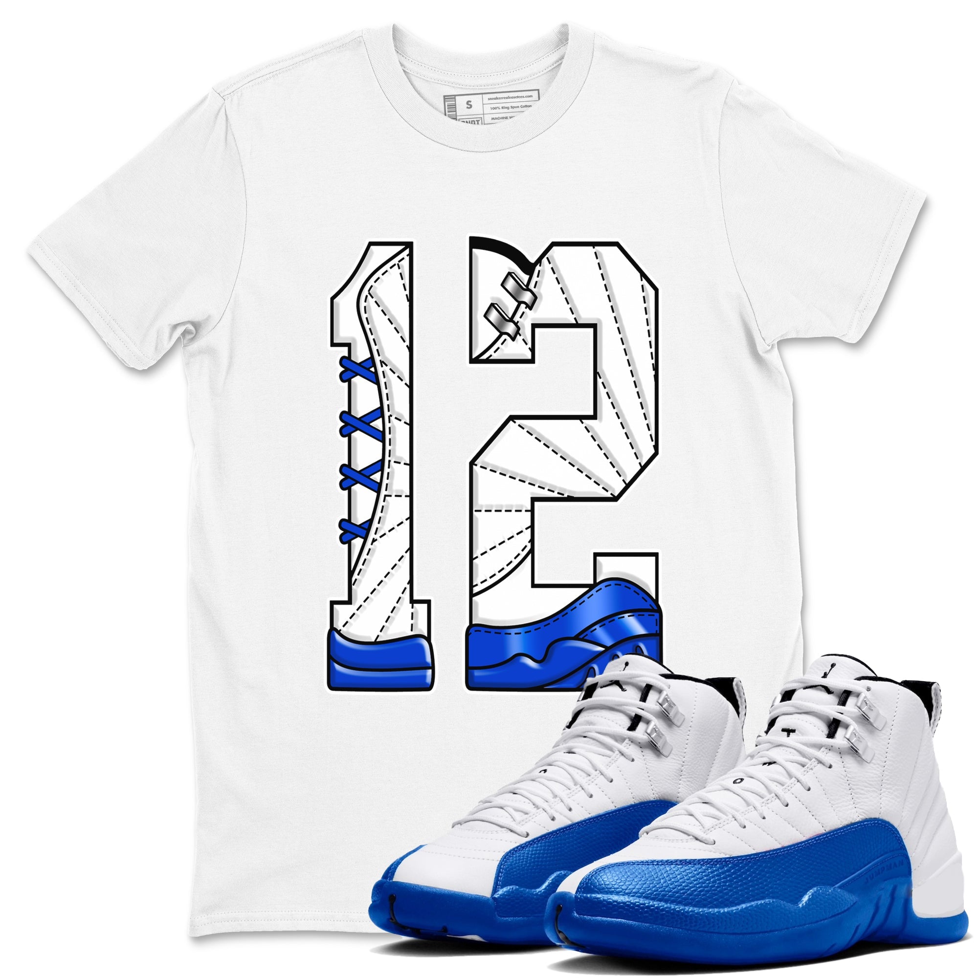 Number 12 snkmatch Tees - Air Jordan 12 Blueberry