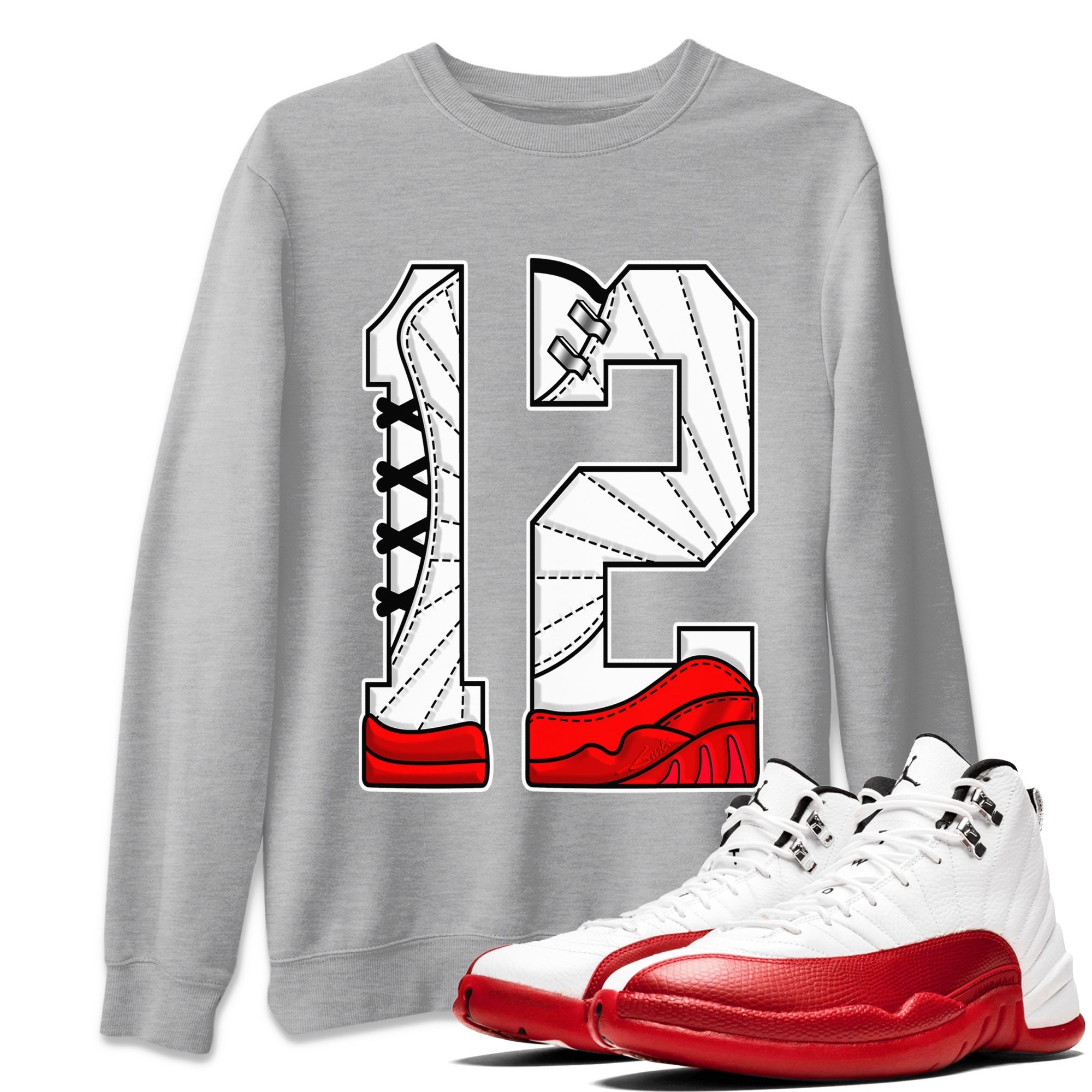 Number 12 Unisex Tops - Air Jordan 12 Cherry