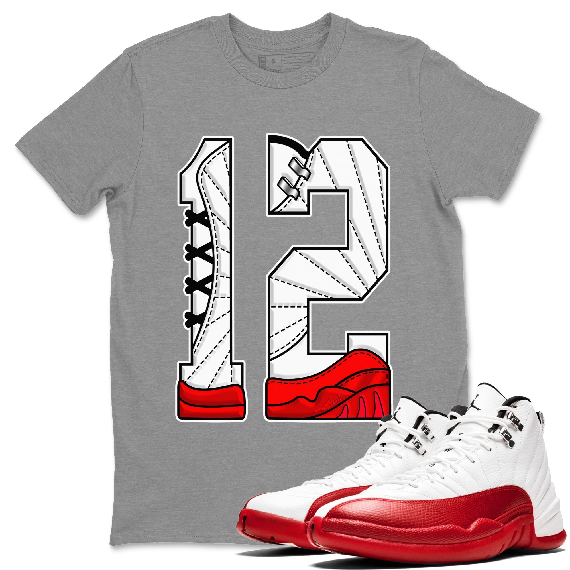 Number 12 Unisex Tops - Air Jordan 12 Cherry