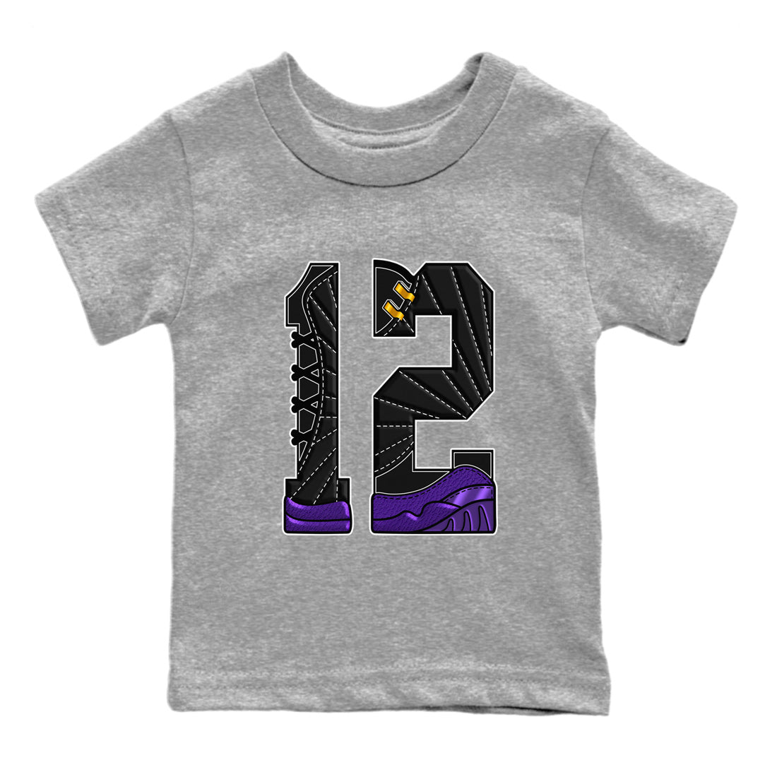 Number 12 Kids Tops - Air Jordan 12 Field Purple