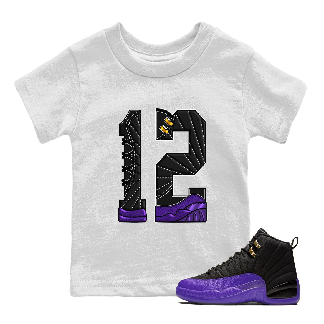 Number 12 Kids Tops - Air Jordan 12 Field Purple
