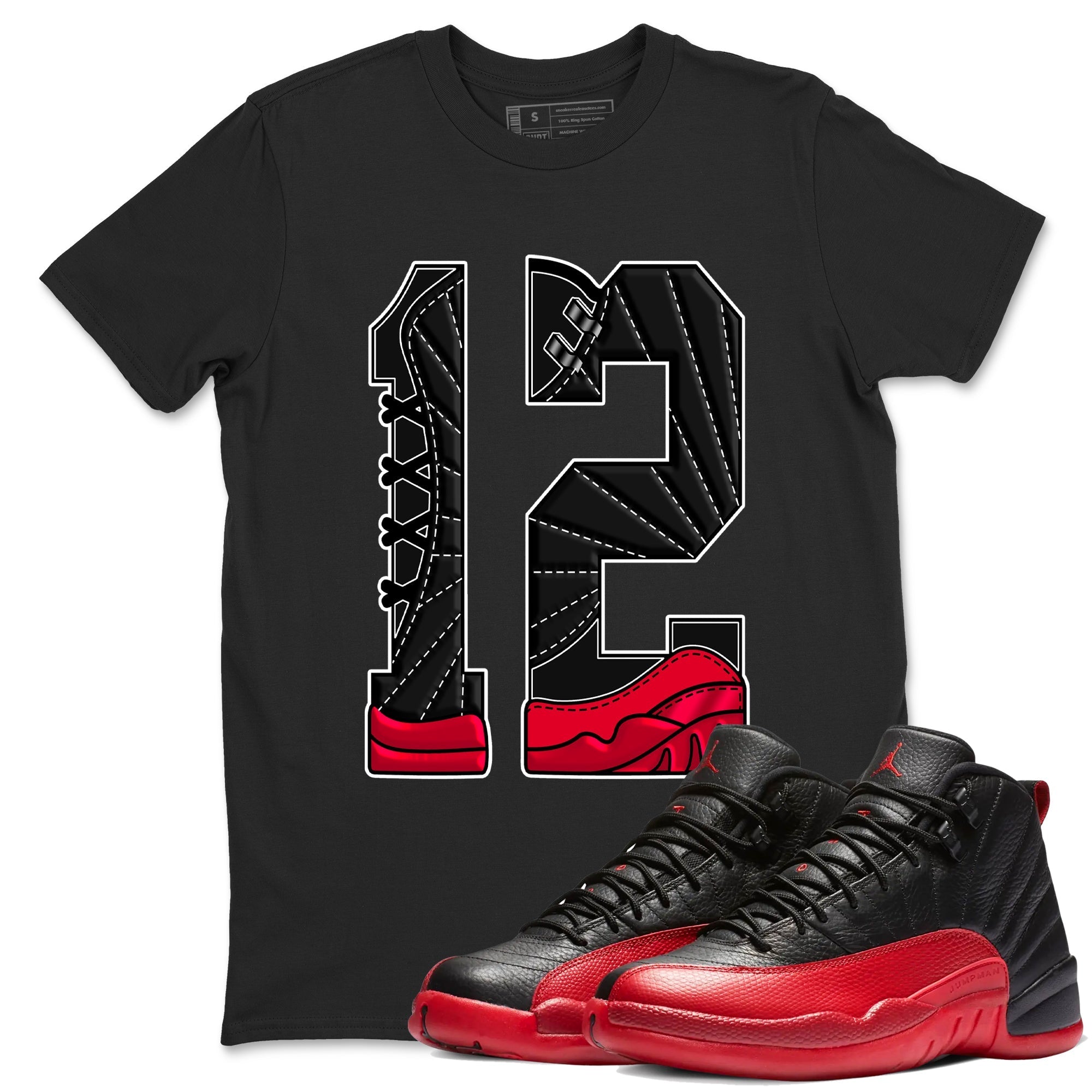 Number 12 snkmatch Tees - Air Jordan 12 Flu Game