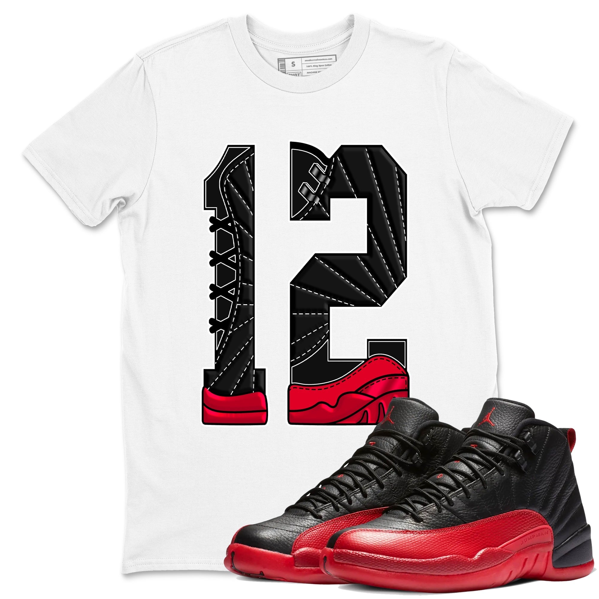 Number 12 snkmatch Tees - Air Jordan 12 Flu Game
