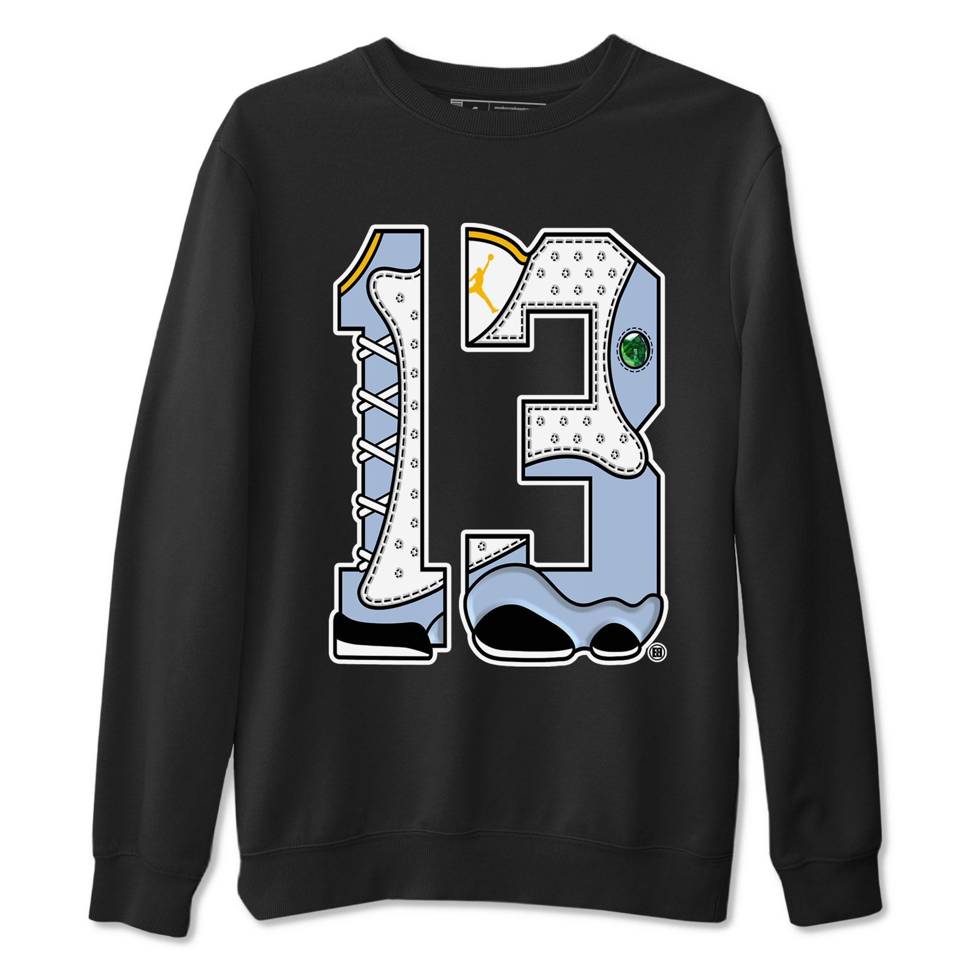 Number 13 snkmatch Tees - Air Jordan 13 Blue Grey