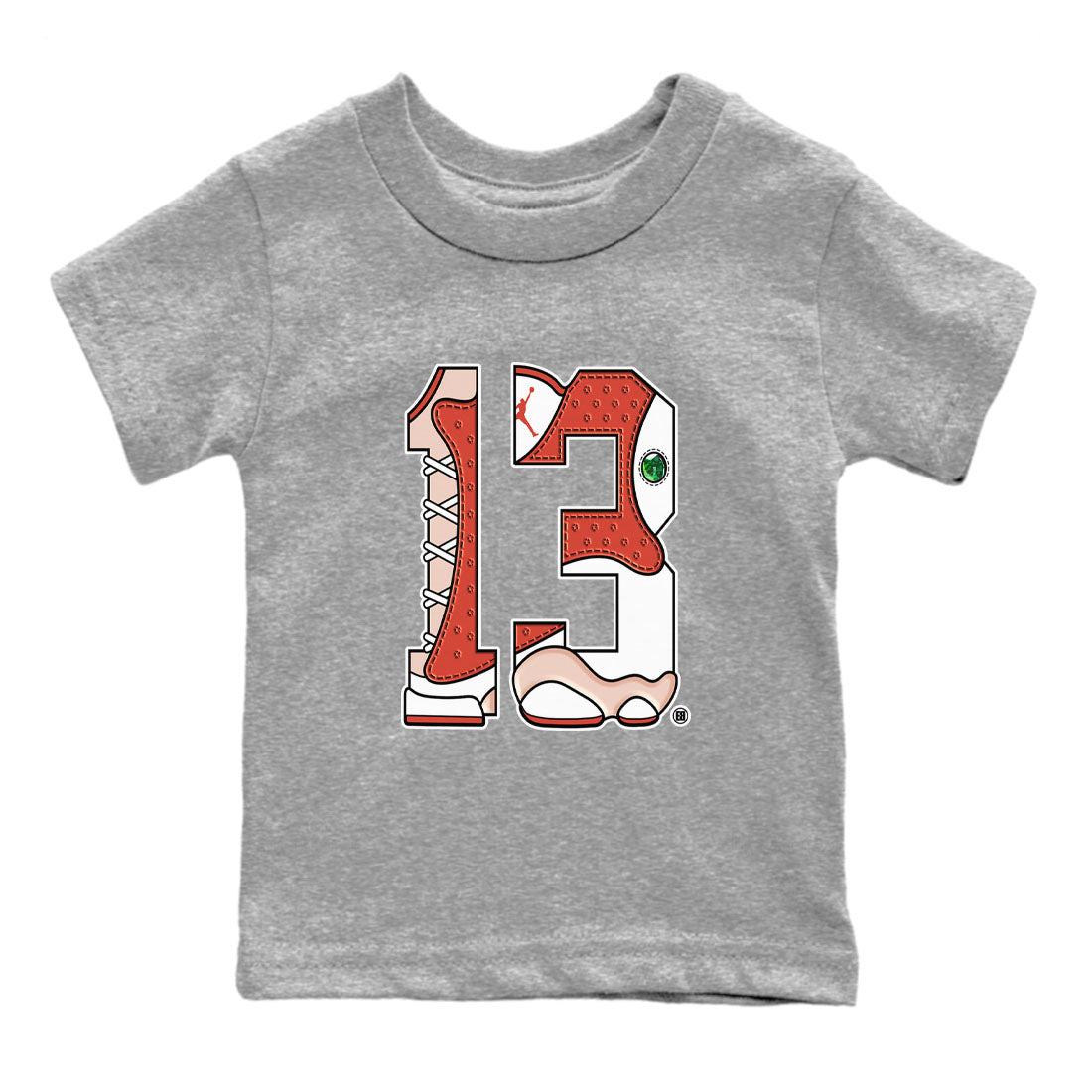 Number 13 snkmatch Tees Kids - Air Jordan 13 Dune Red
