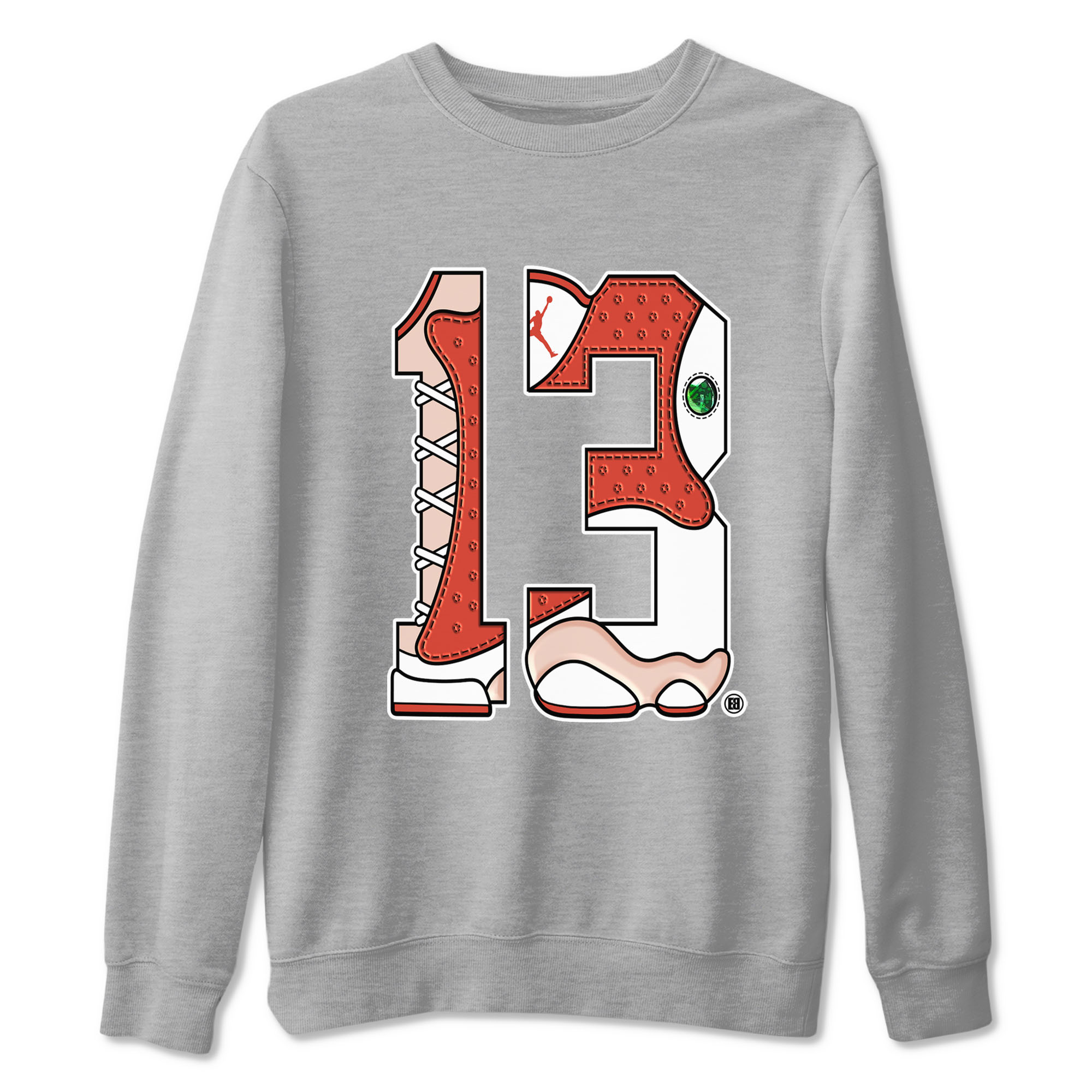Number 13 snkmatch Tees - Air Jordan 13 Dune Red