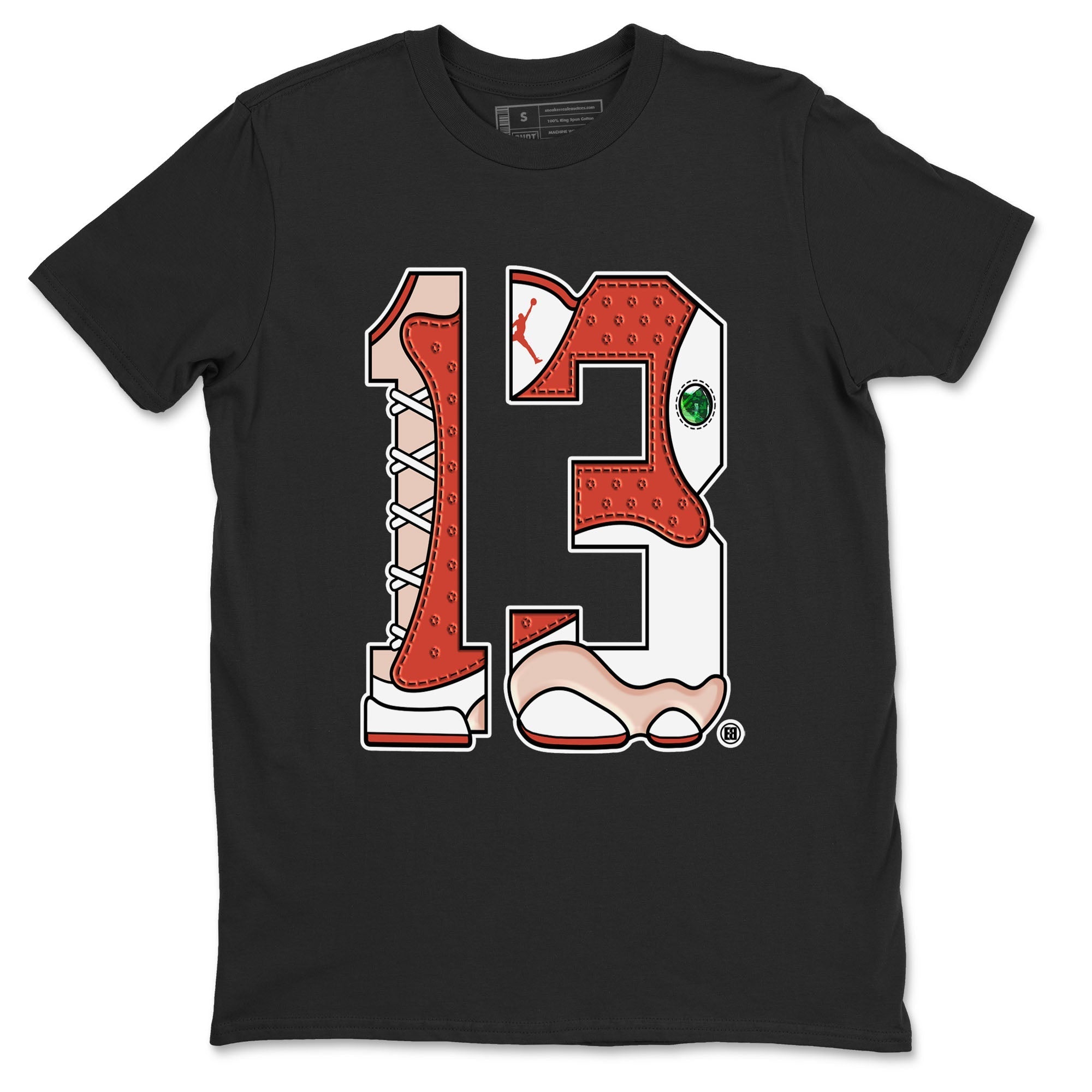 Number 13 snkmatch Tees - Air Jordan 13 Dune Red