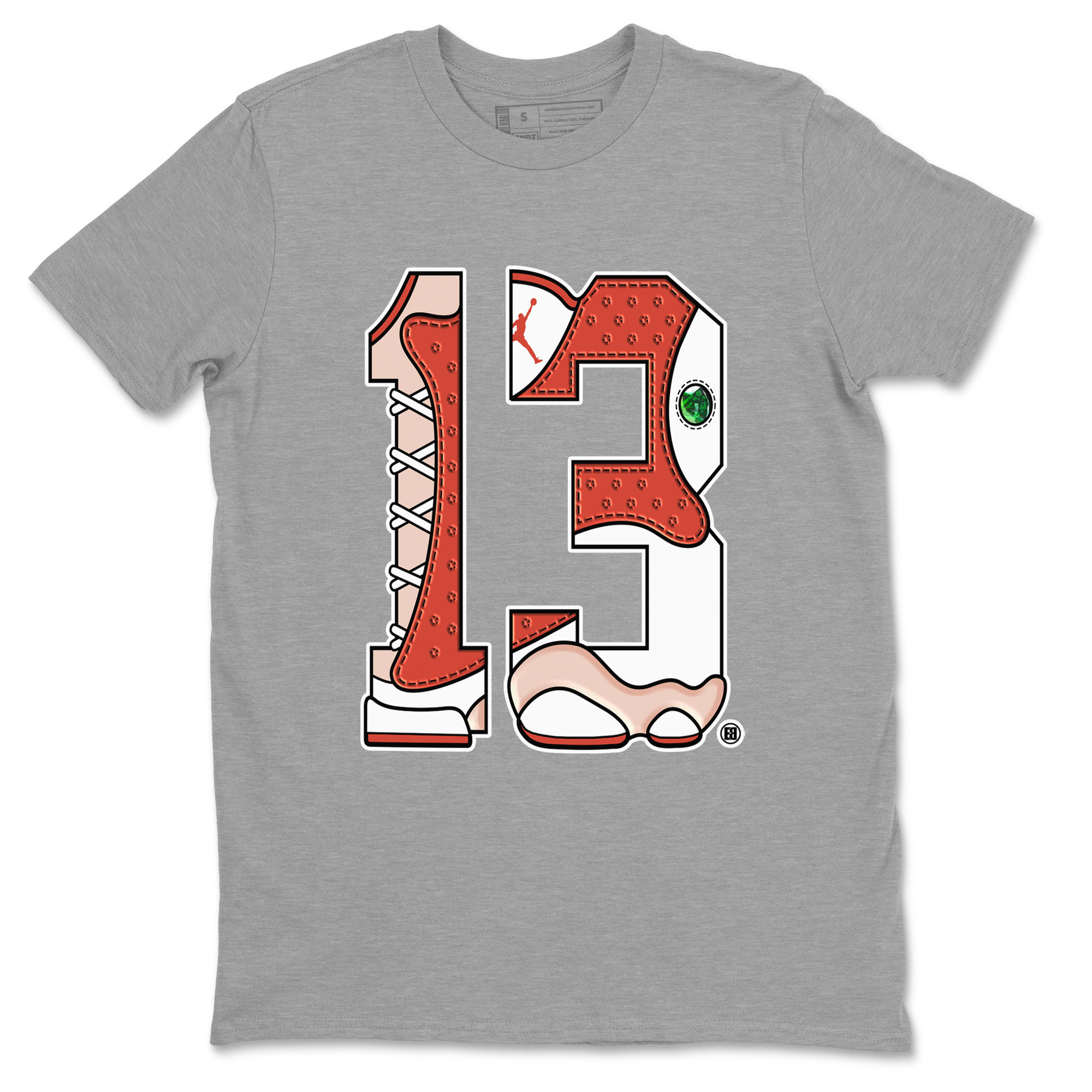 Number 13 snkmatch Tees - Air Jordan 13 Dune Red