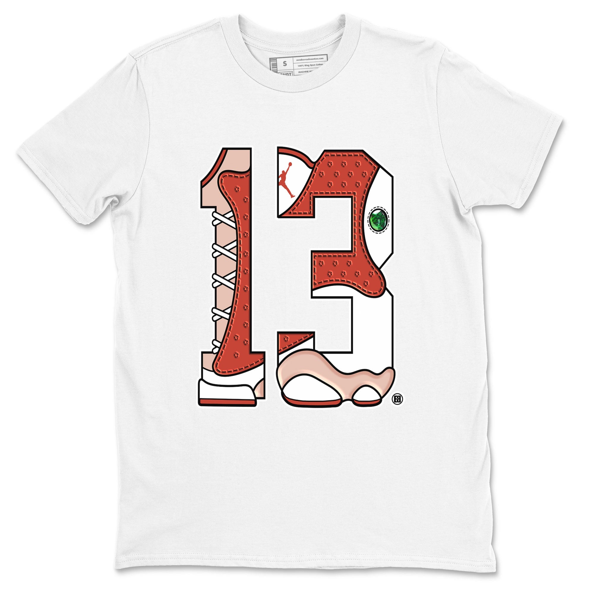 Number 13 snkmatch Tees - Air Jordan 13 Dune Red