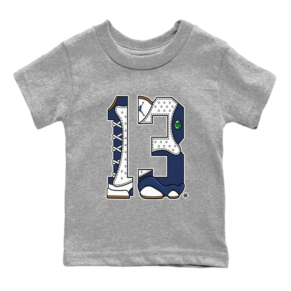 Number 13 snkmatch Tees Kids - Air Jordan 13 Midnight Navy