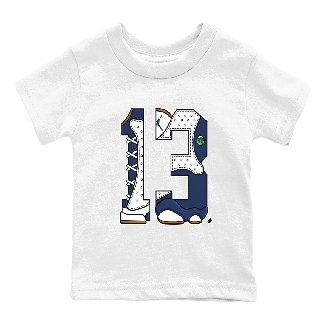 Number 13 snkmatch Tees Kids - Air Jordan 13 Midnight Navy