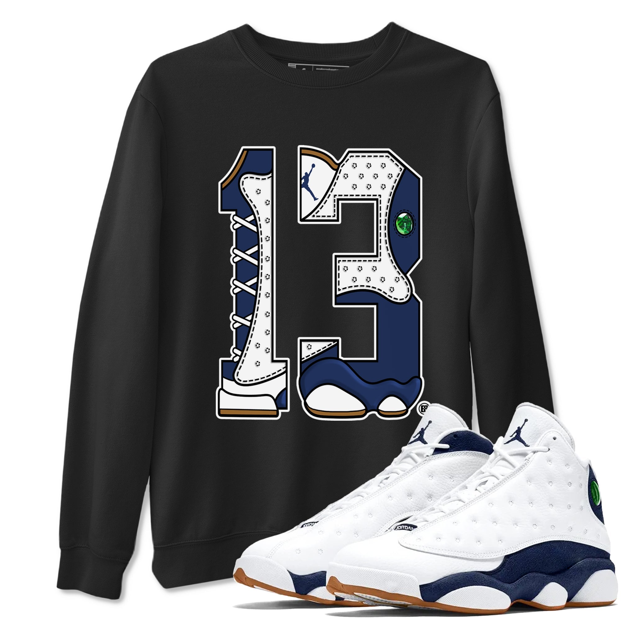 Number 13 snkmatch Tees - Air Jordan 13 Midnight Navy